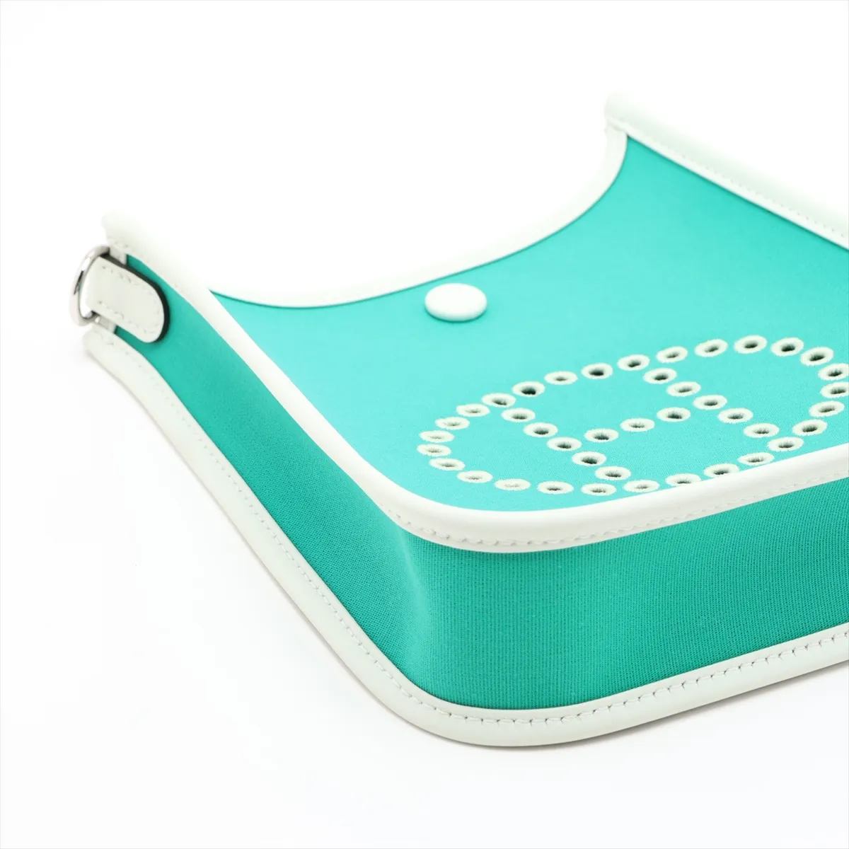 Neo Evelyne 16 TPM Amazon Toile Officier x Veau Swift Mint x Blue Aztec x Vert Fizz Silver Hardware W:2024 Strap not included — view 4