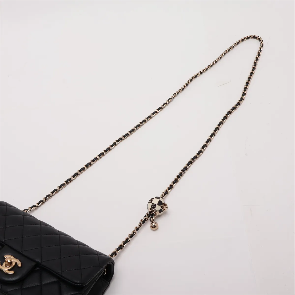 [Individually packaged] Chanel Matelassé Lambskin Single Flap Single Chain Bag, Black with Gold Hardware, A5E99AP7, Random Plate, AS1787 — view 5
