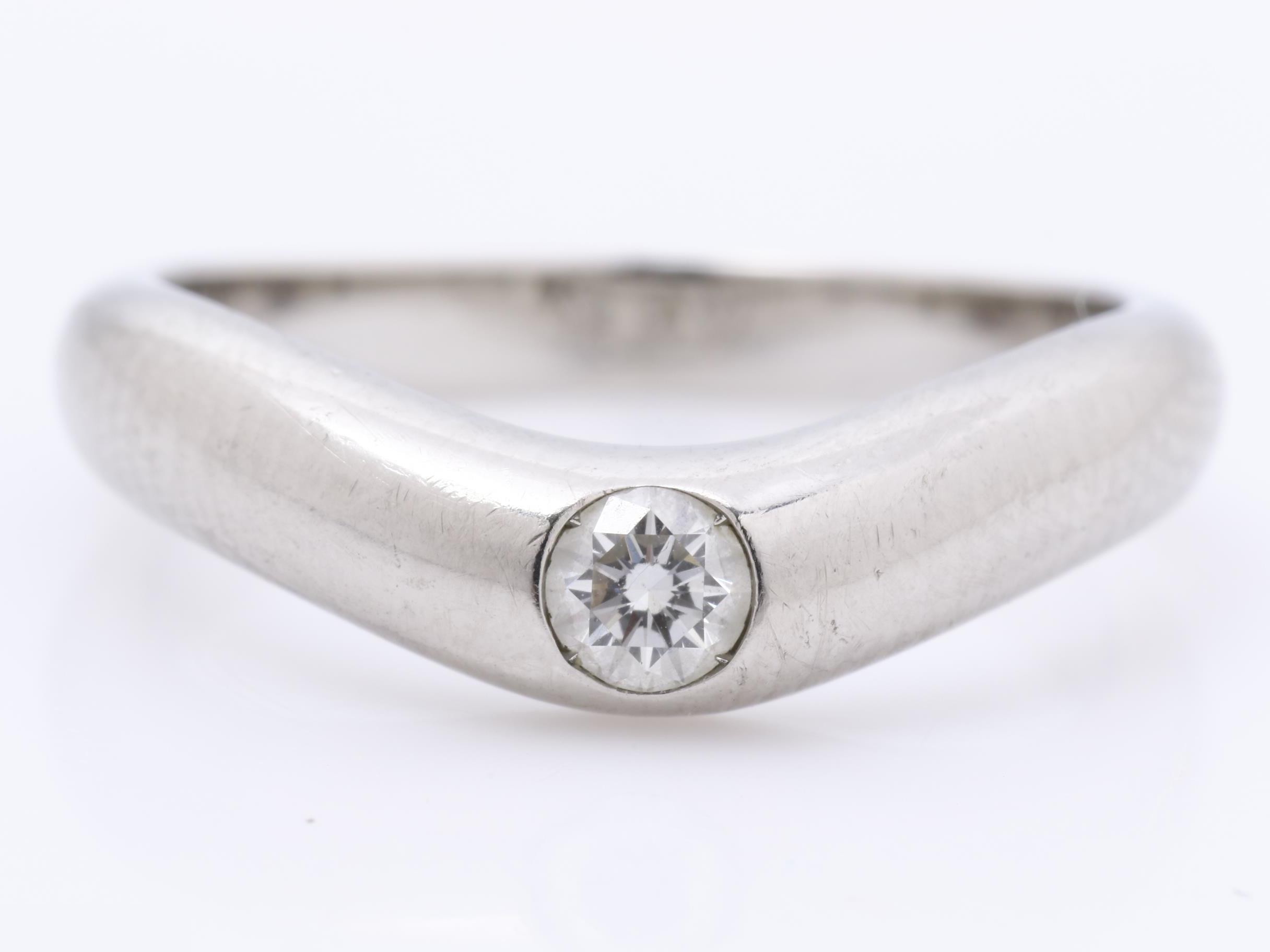 1P diamond Pt950 5g ring #7 — view 2