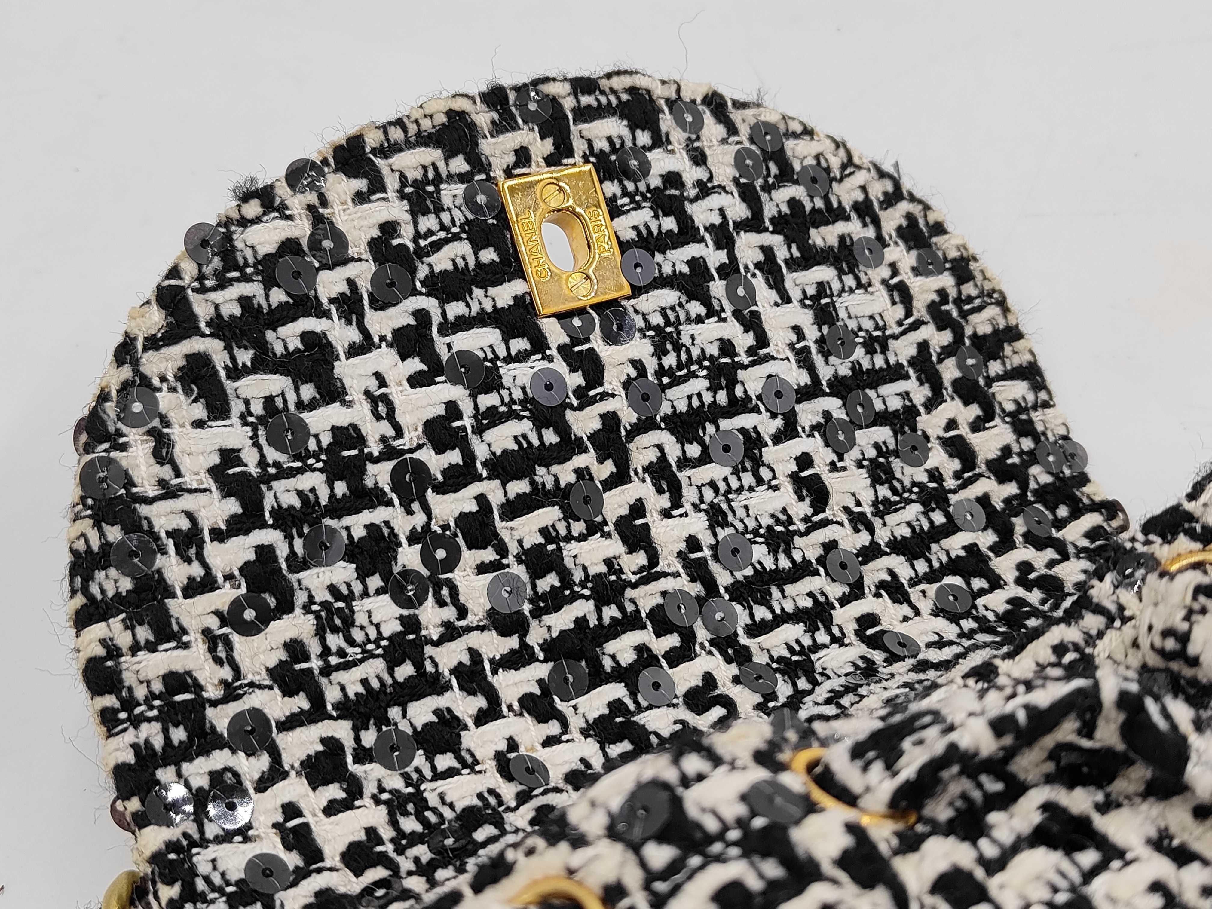 Double Turnlock Tweed Mini Backpack Rucksack — view 13