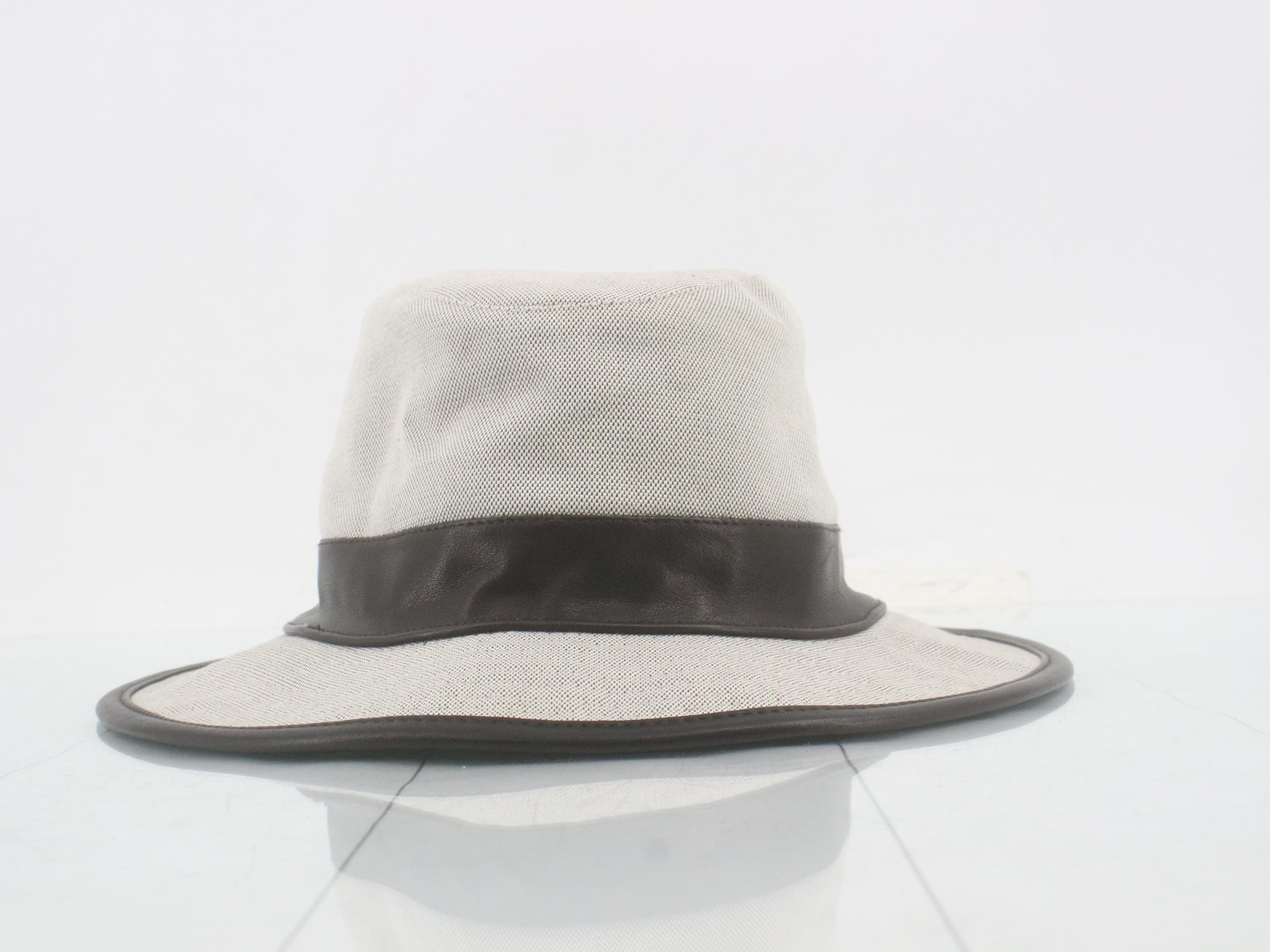 Motchi Canvas/Leather Hat, Size 58