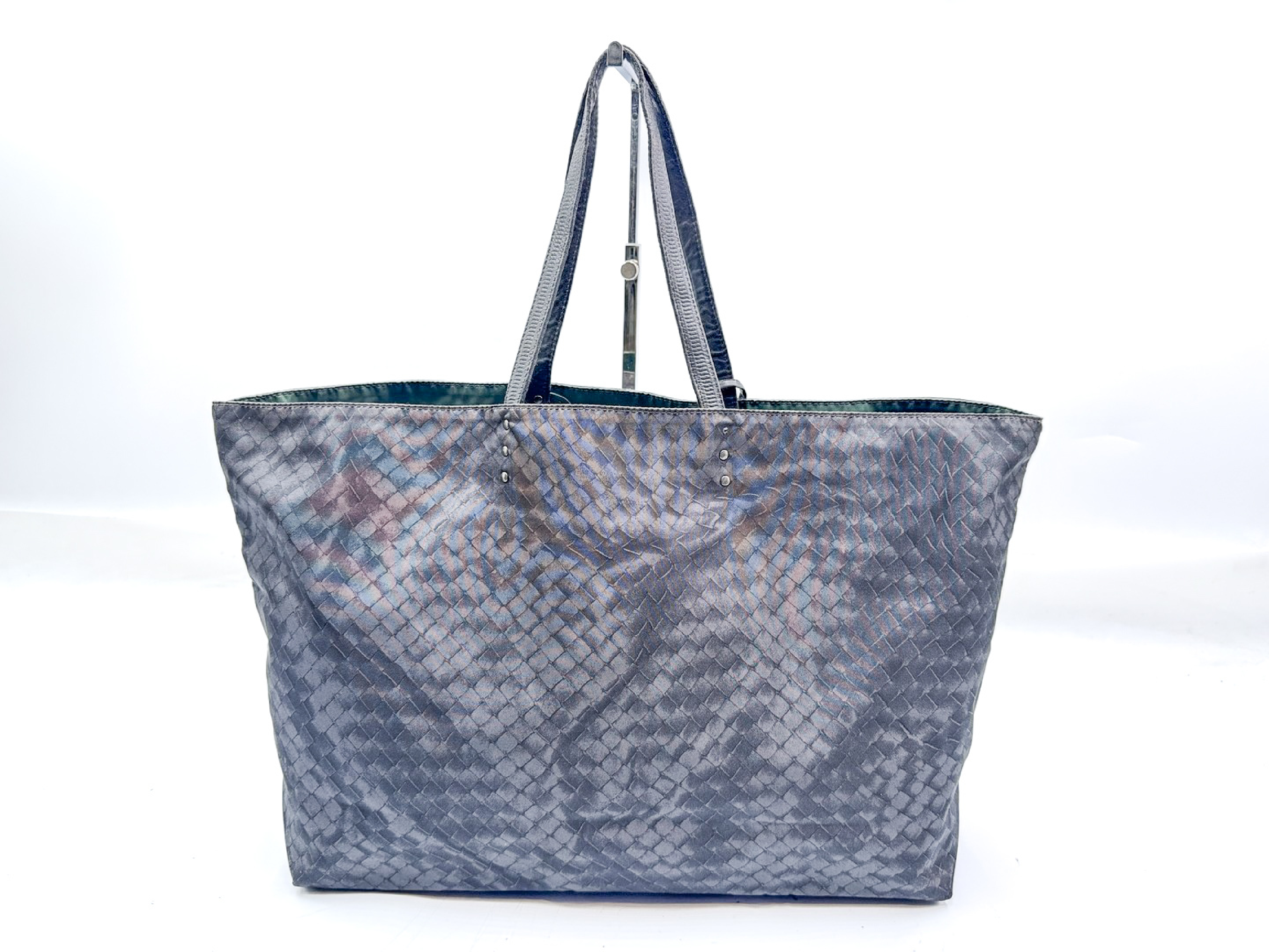 Intreccio Black Leather Tote Bag — view 2