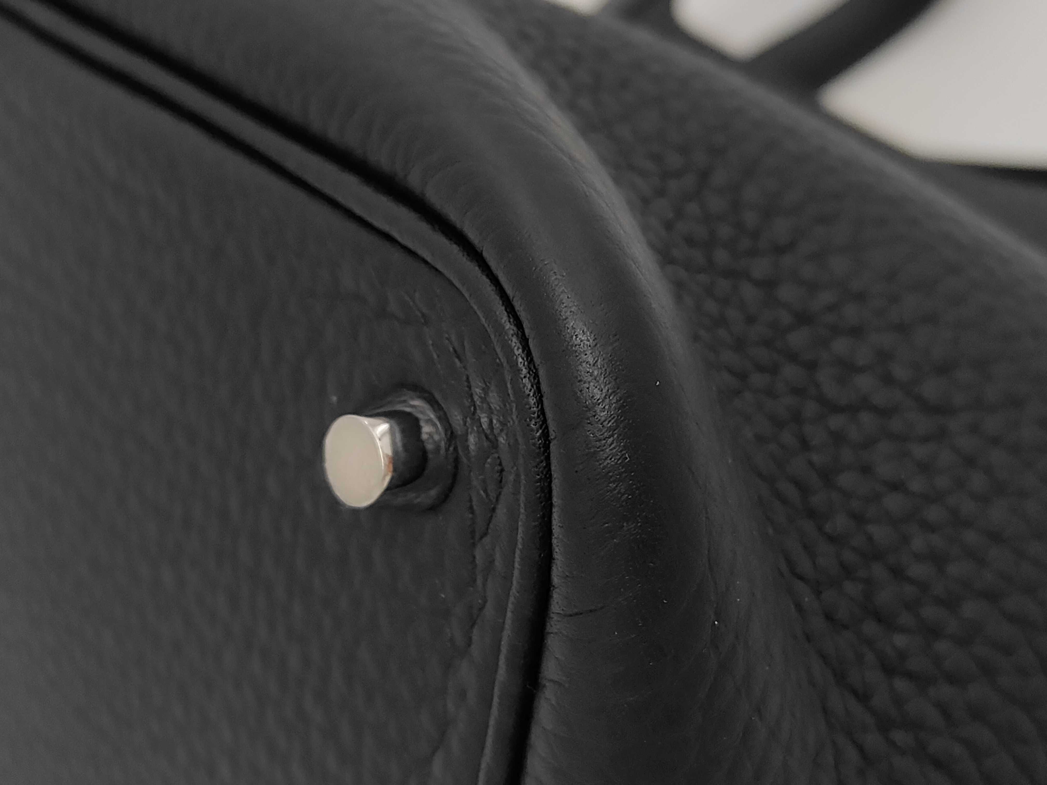 Picotin Lock 18 Black Taurillon Clemence Leather Silver Hardware G Stamp Handbag — view 7