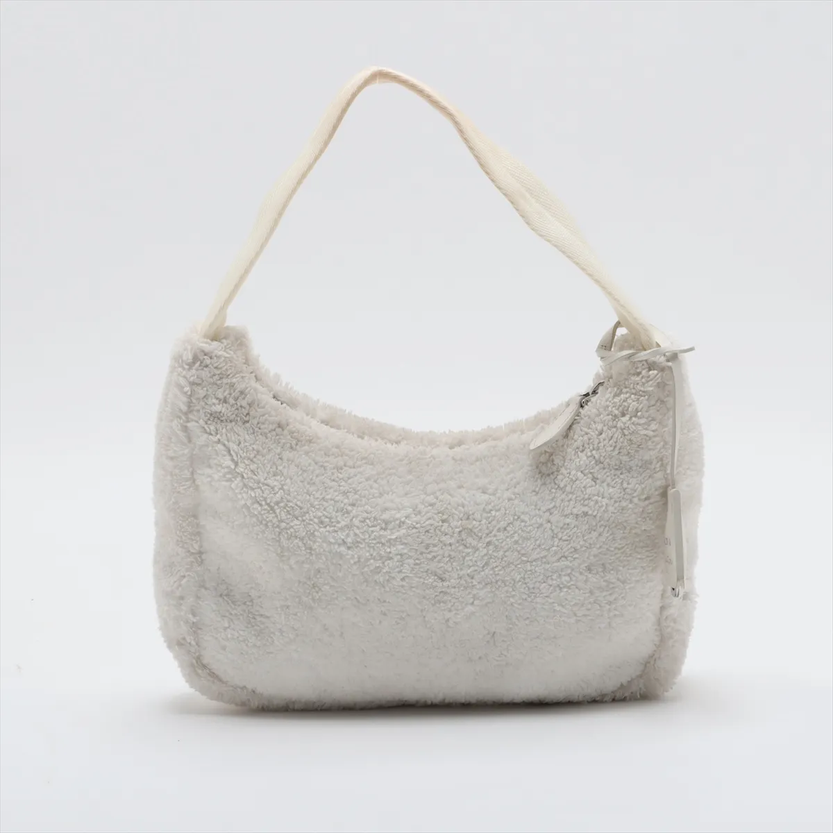 pile handbag white internal and external sewing — view 2