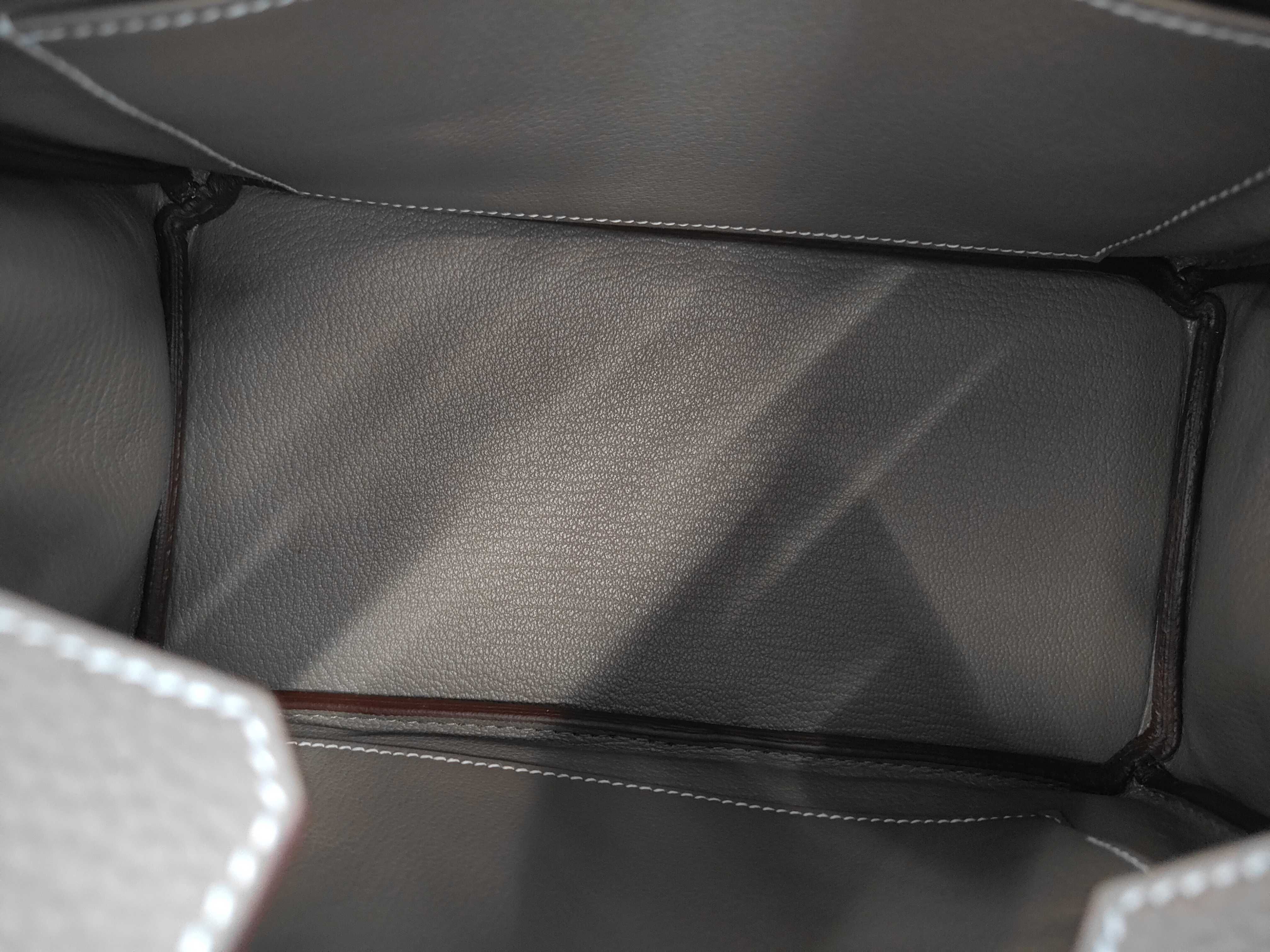Birkin 25 Togo Etoupe Silver Hardware G Stamp Handbag — view 8