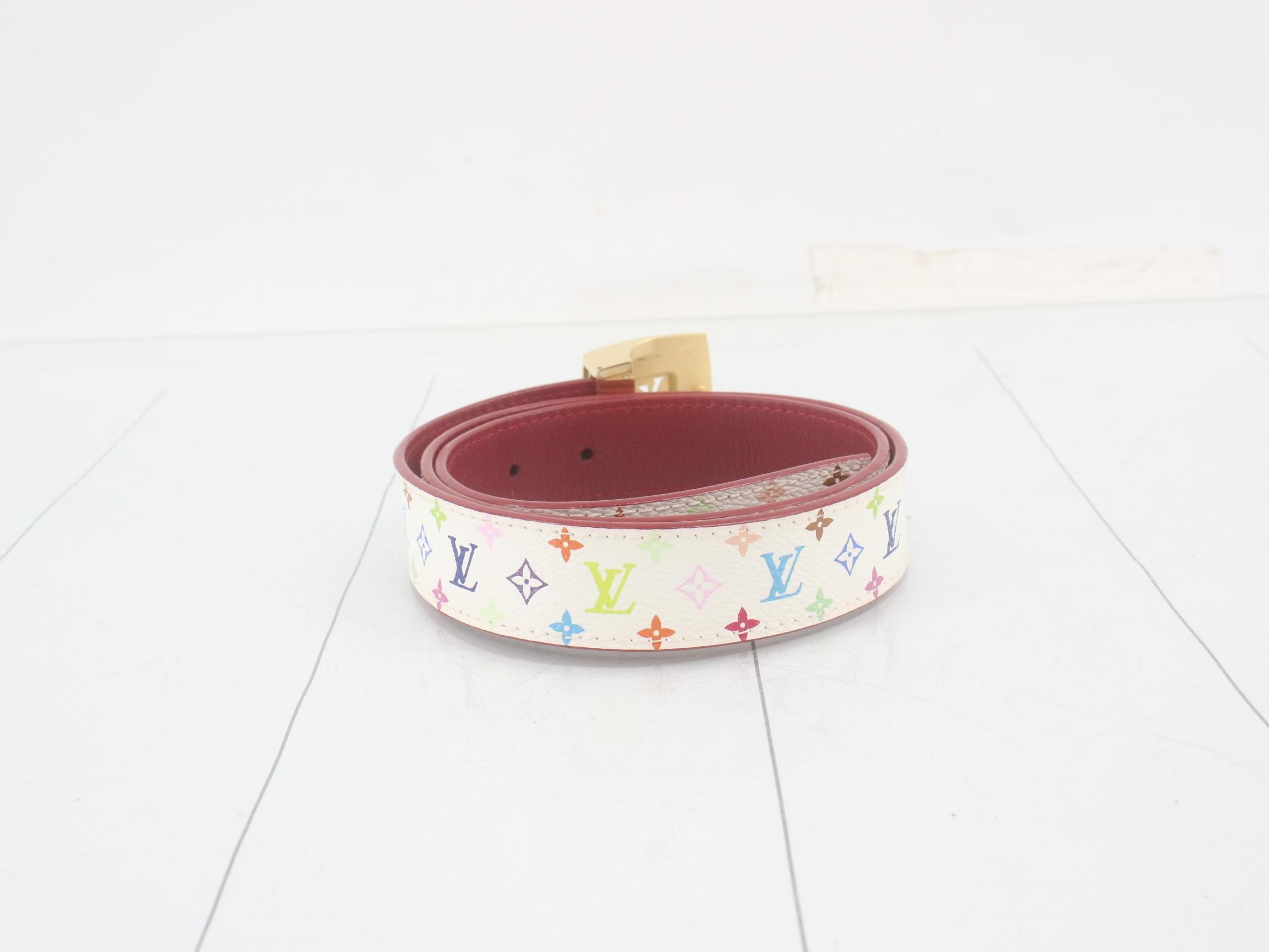 M9682 LV Monogram Multicolor Ceinture Carrée Blanc — view 2