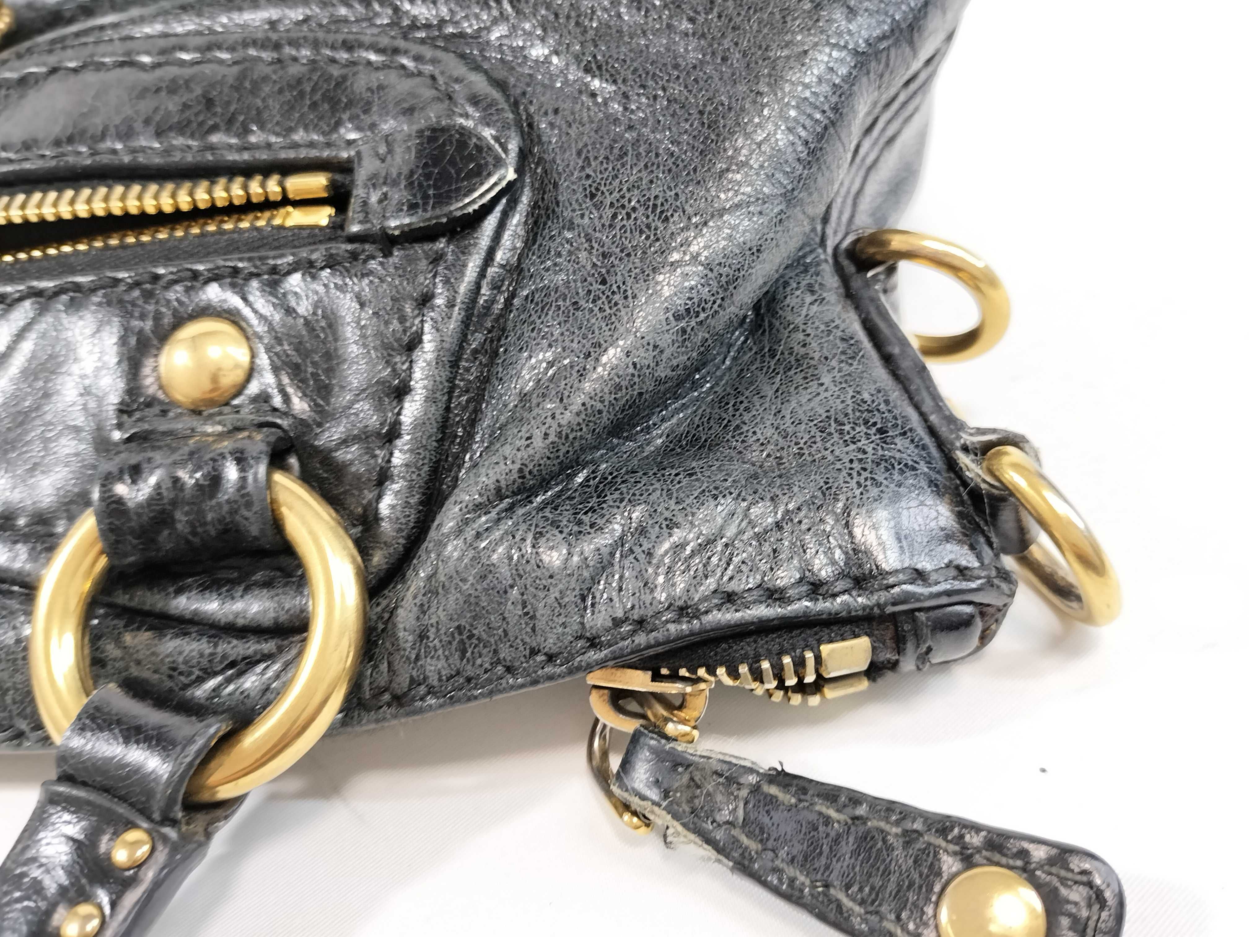 2-Way Handbag with Long Strap, Black Handbag — view 15