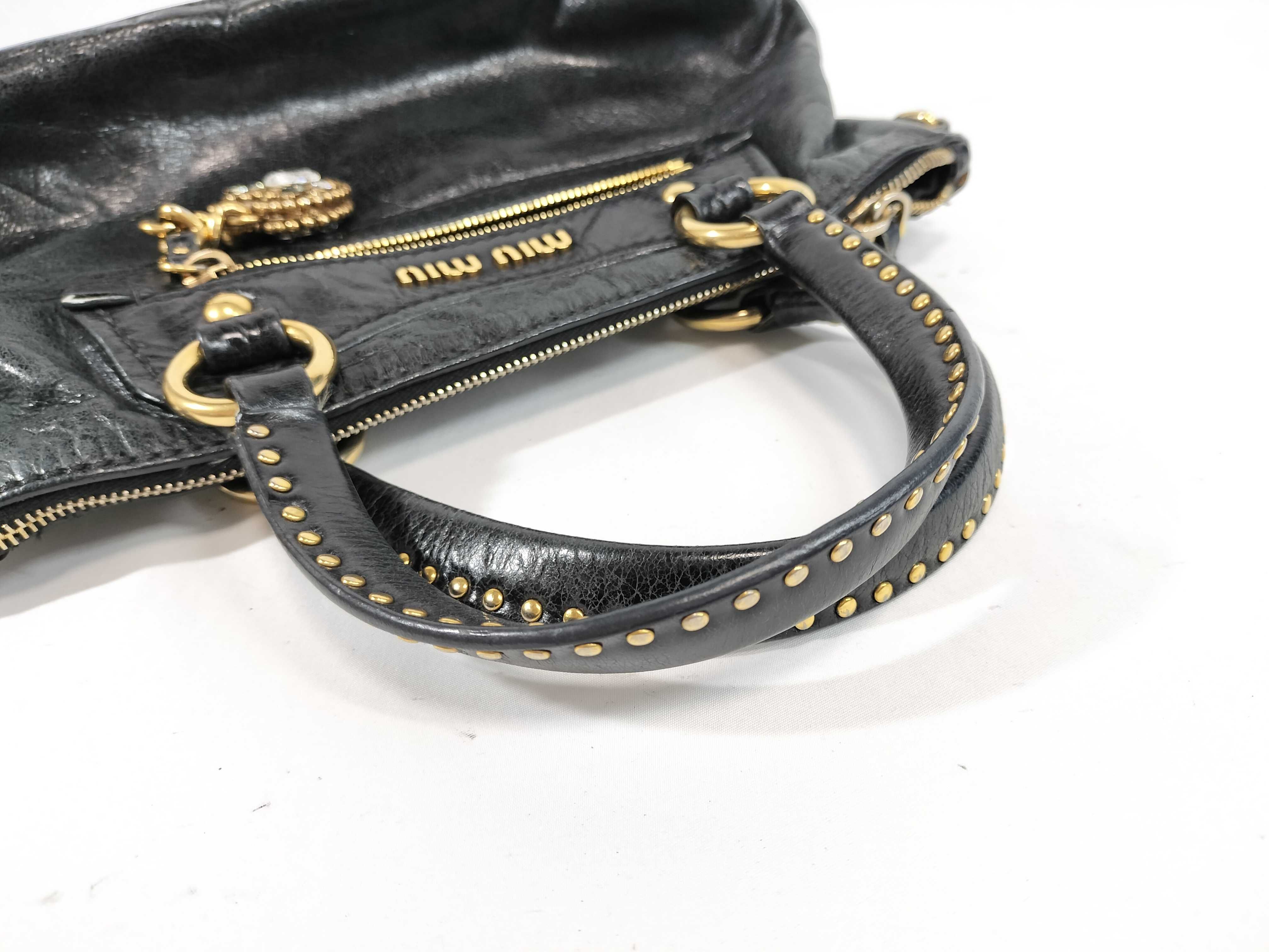 2-Way Handbag with Long Strap, Black Handbag — view 3