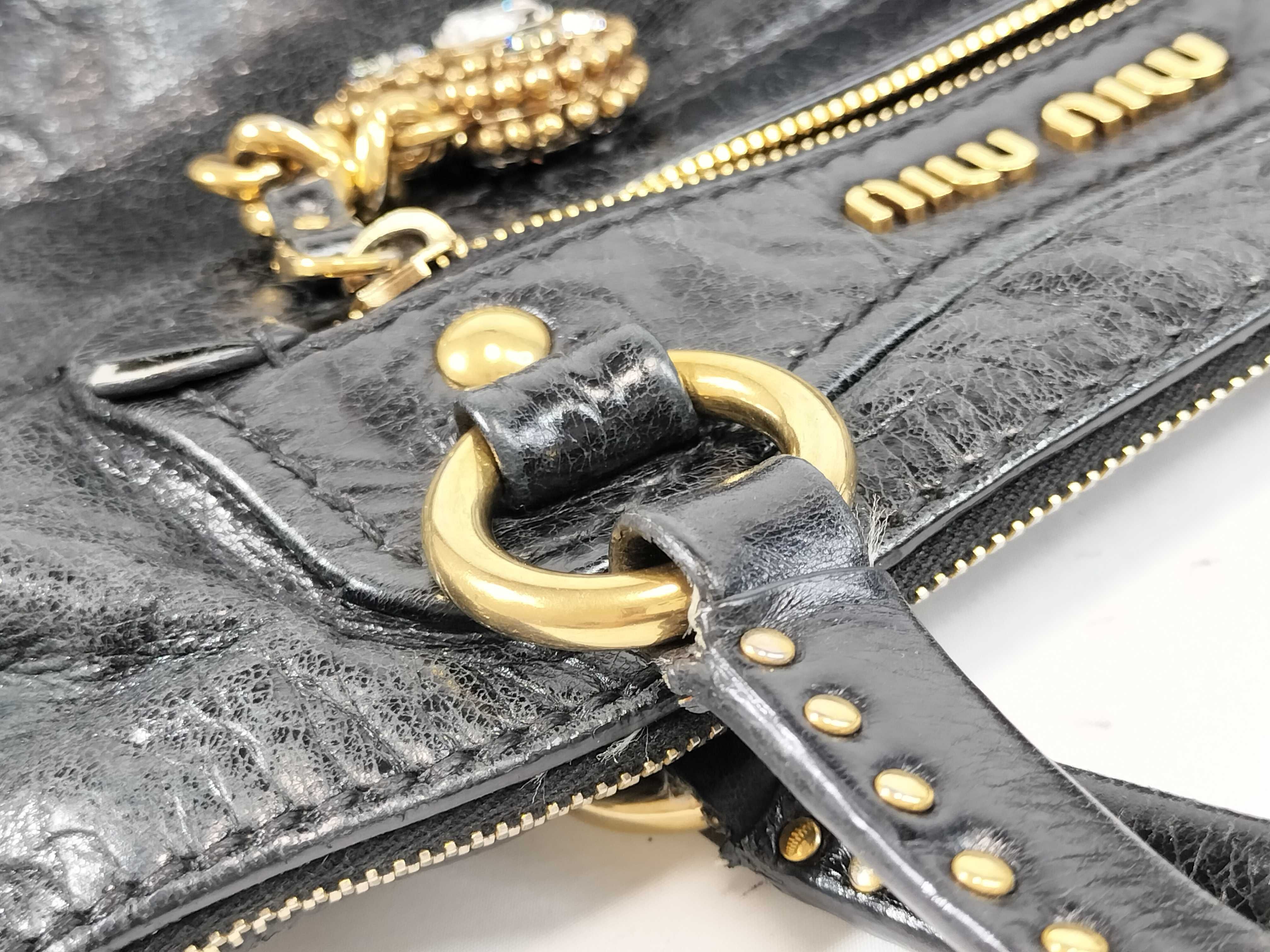 2-Way Handbag with Long Strap, Black Handbag — view 5