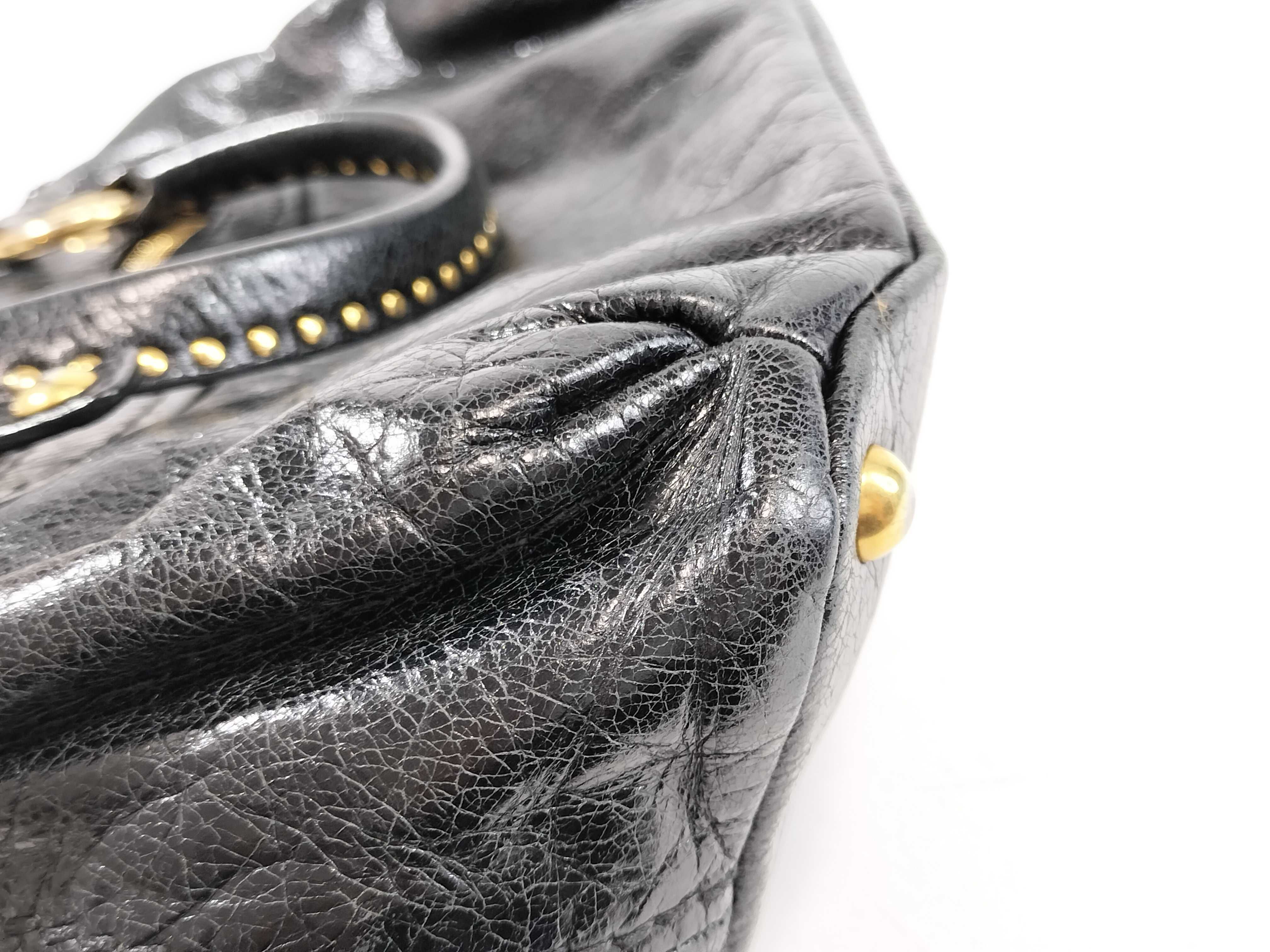 2-Way Handbag with Long Strap, Black Handbag — view 7