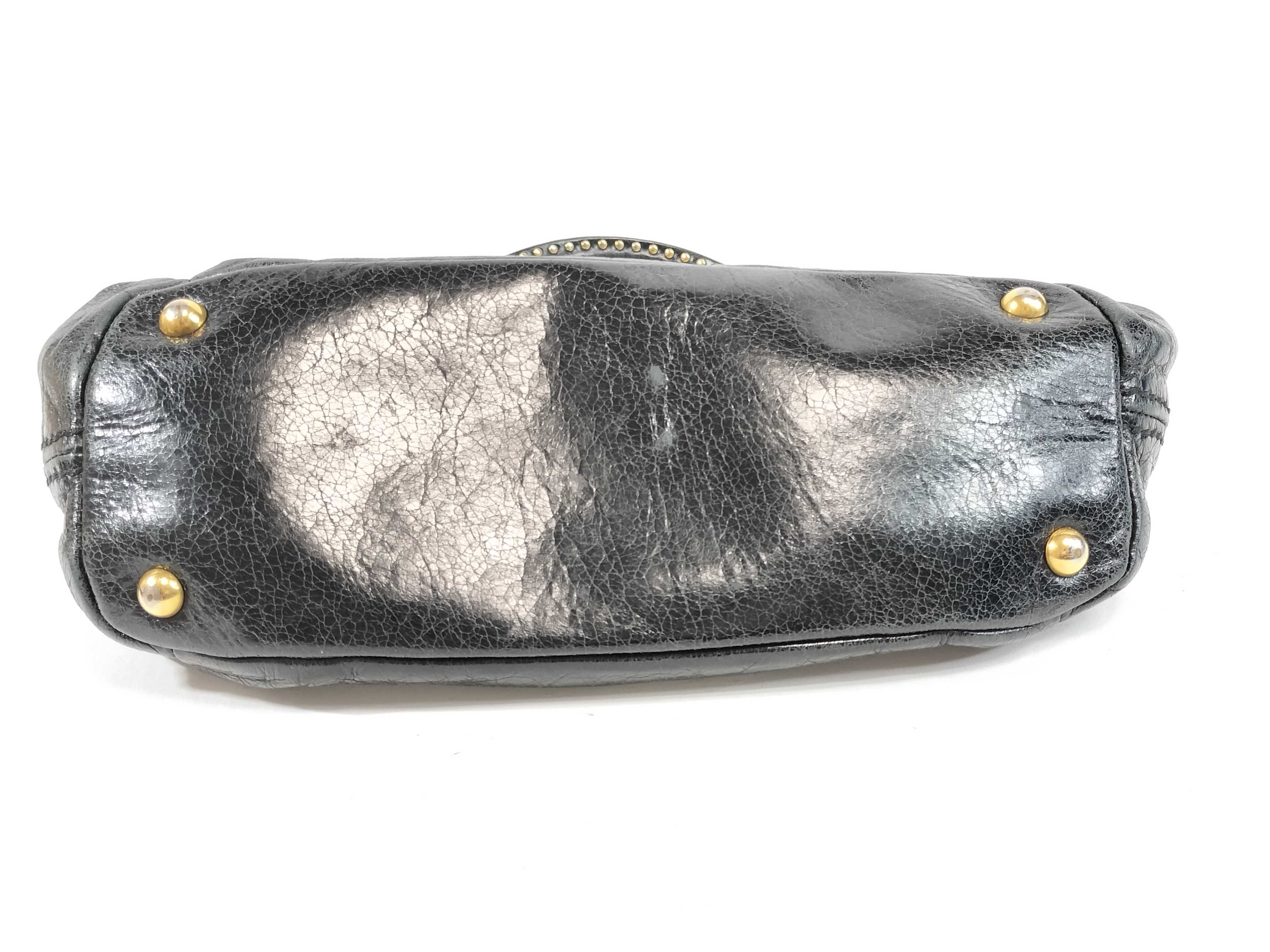 2-Way Handbag with Long Strap, Black Handbag — view 8