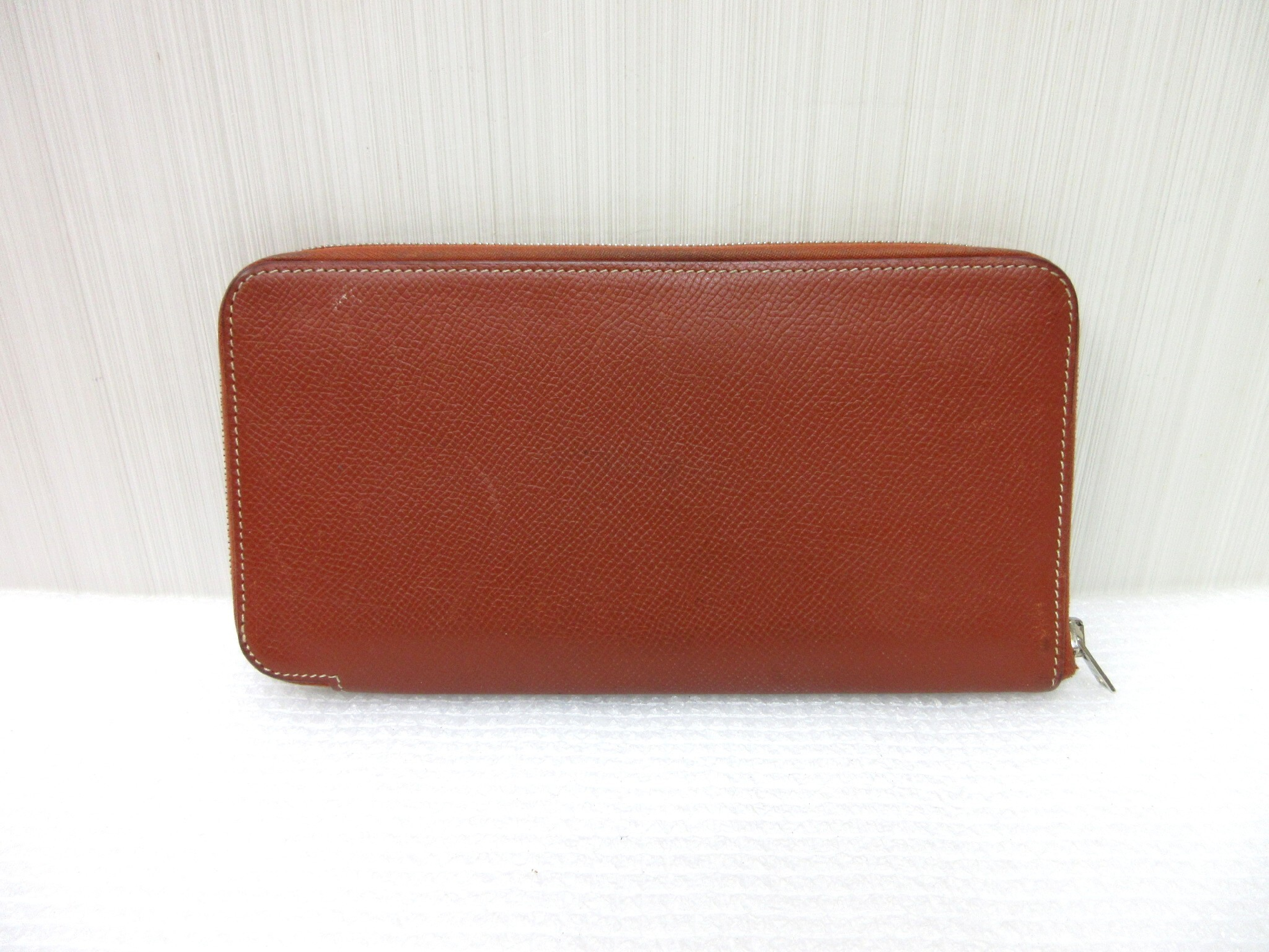 Azap Long Silk In Silver Hardware Round Zipper Long Wallet O Stamp — view 2