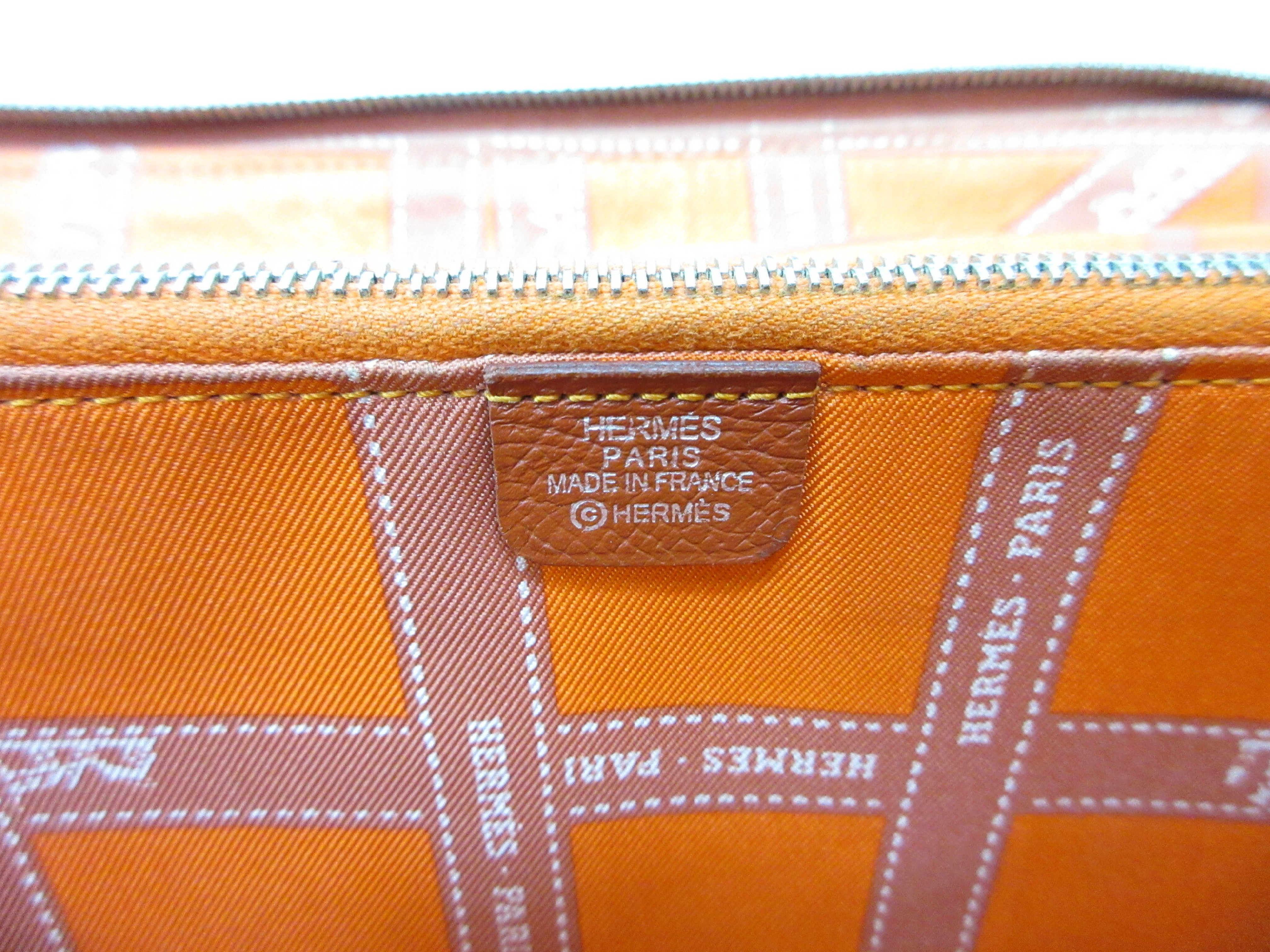 Azap Long Silk In Silver Hardware Round Zipper Long Wallet O Stamp — view 6