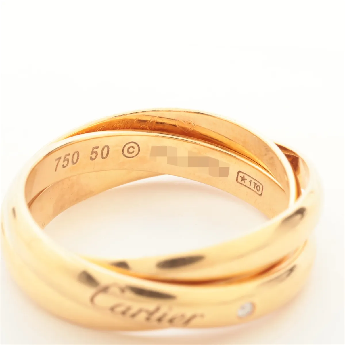 Trinity Diamond Ring 750(PG) 5.3g 50 Name PJ4494 Notch B4088450 — view 3