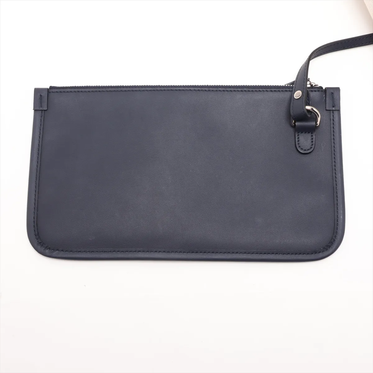 logo print 772176 canvas and leather tote bag, beige and navy. — view 10