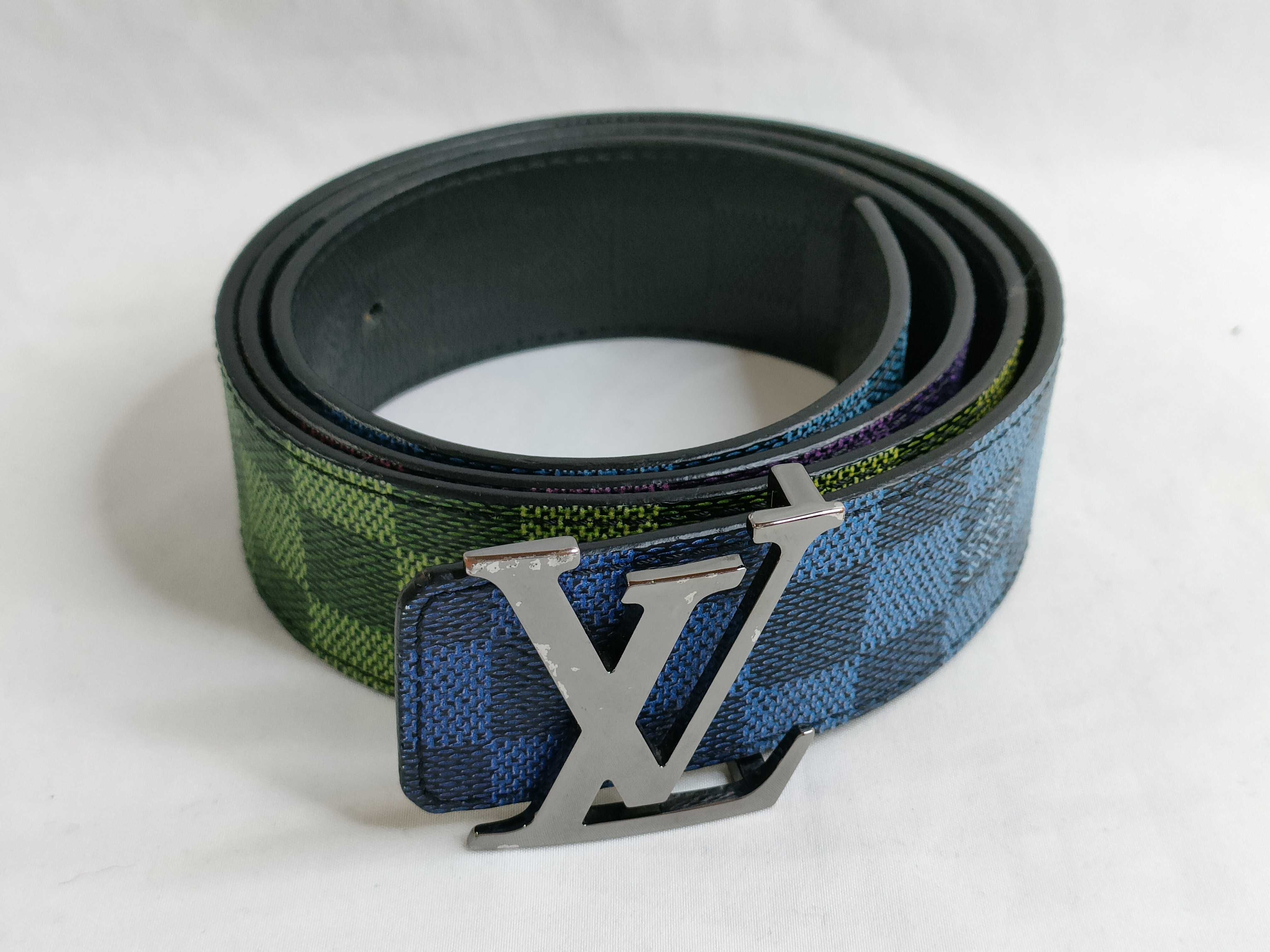 Damier Graphite Louis Vuitton Rainbow Ceinture LV Initials 40MM Gradient Reversible Belt M0249 94 AC5112