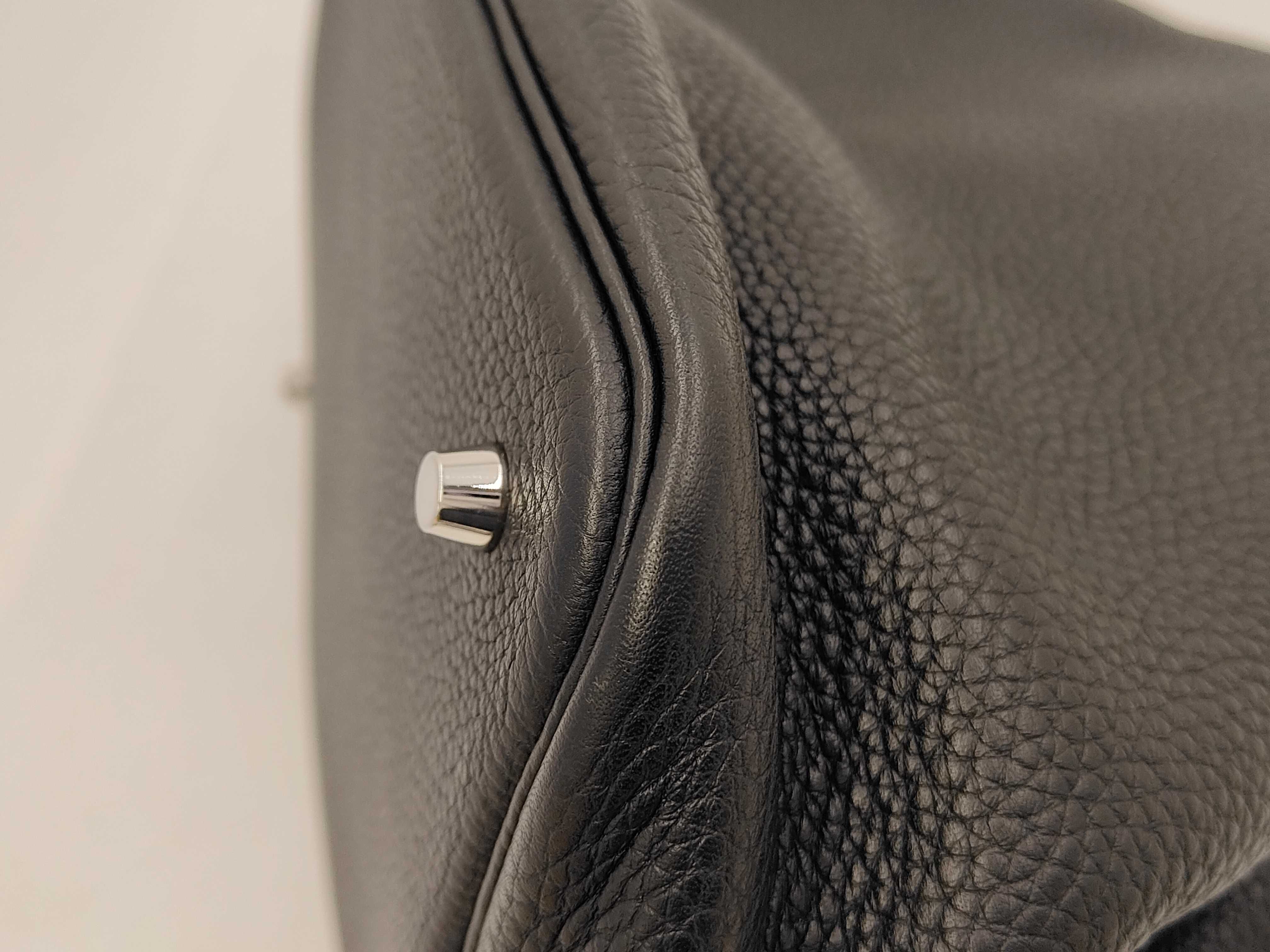 Picotin Lock MM Black P Hardware Z Stamp Handbag — view 4
