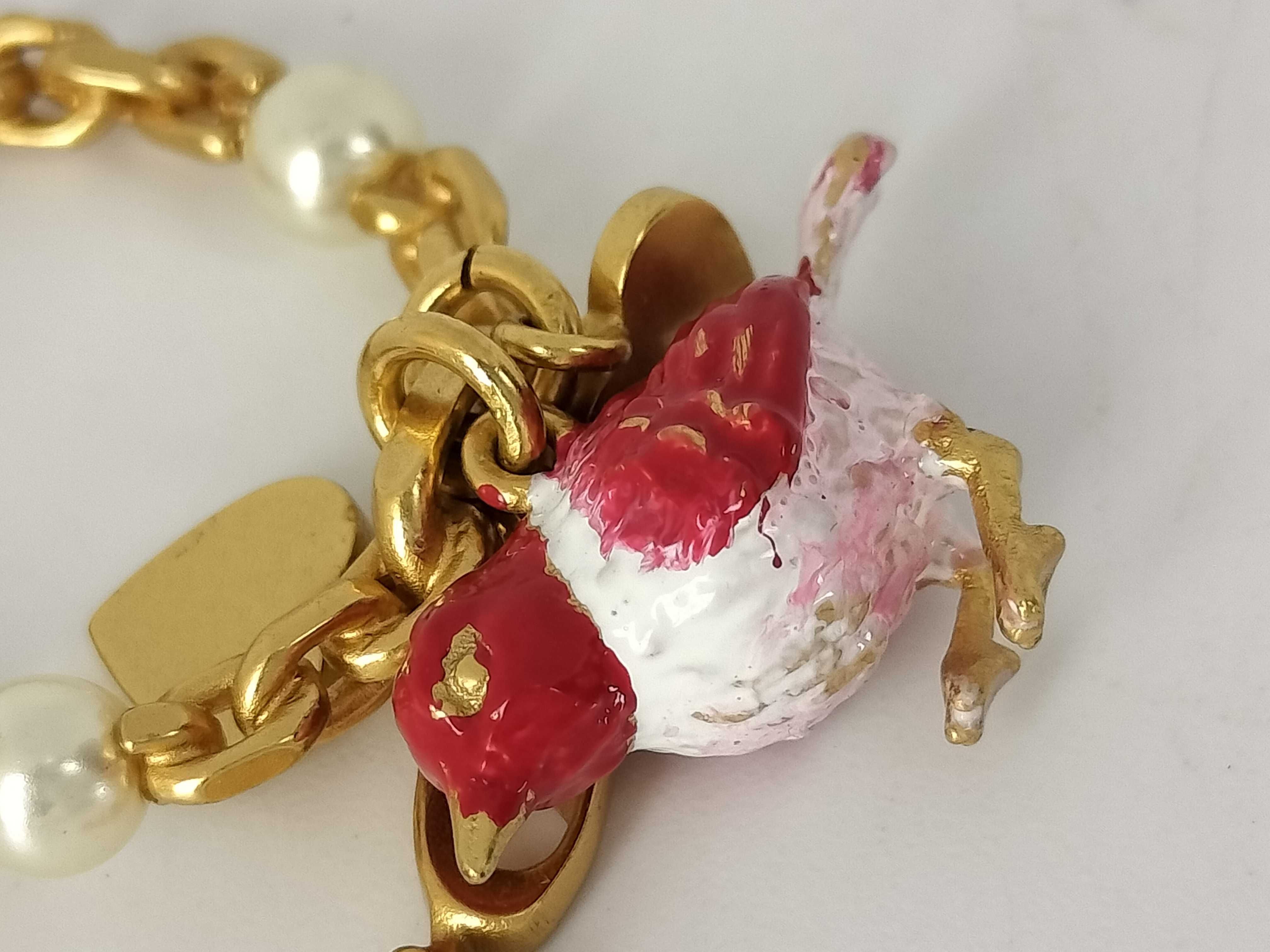 Bird Charm Pearl Ring, Size M — view 8