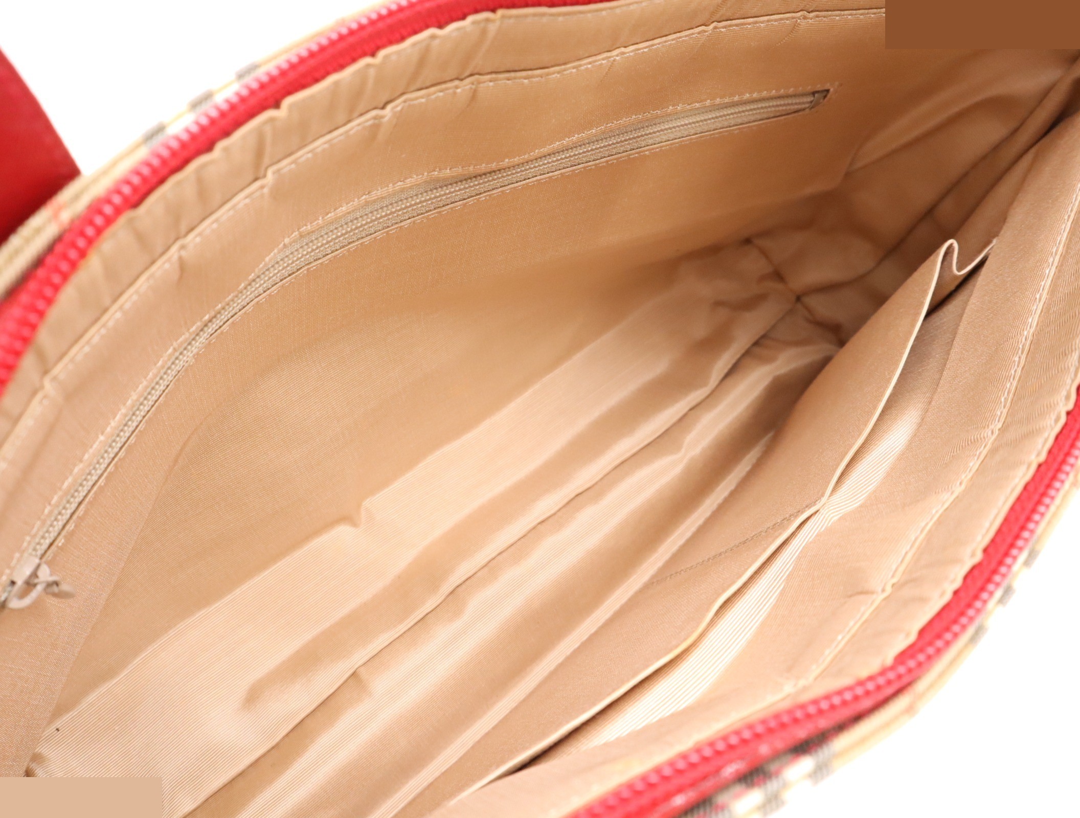 Canvas/leather Nova check beige red with charm — view 7