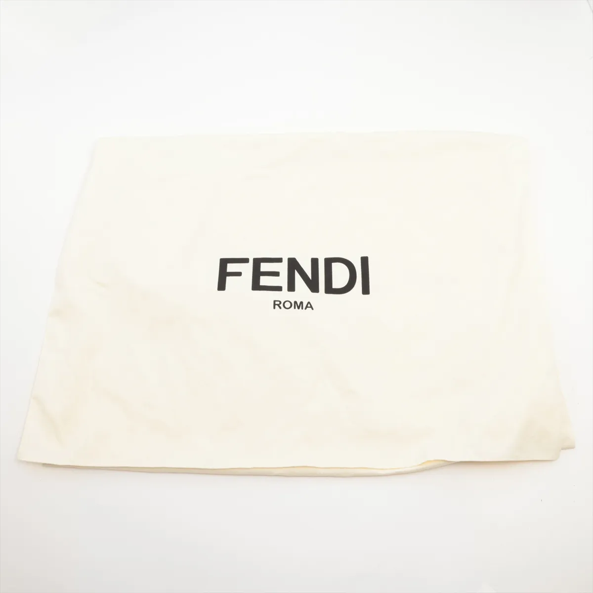 FXT252 FF Scarf, Wool x Cashmere, Brown x Black, Shows signs of wear, — view 4