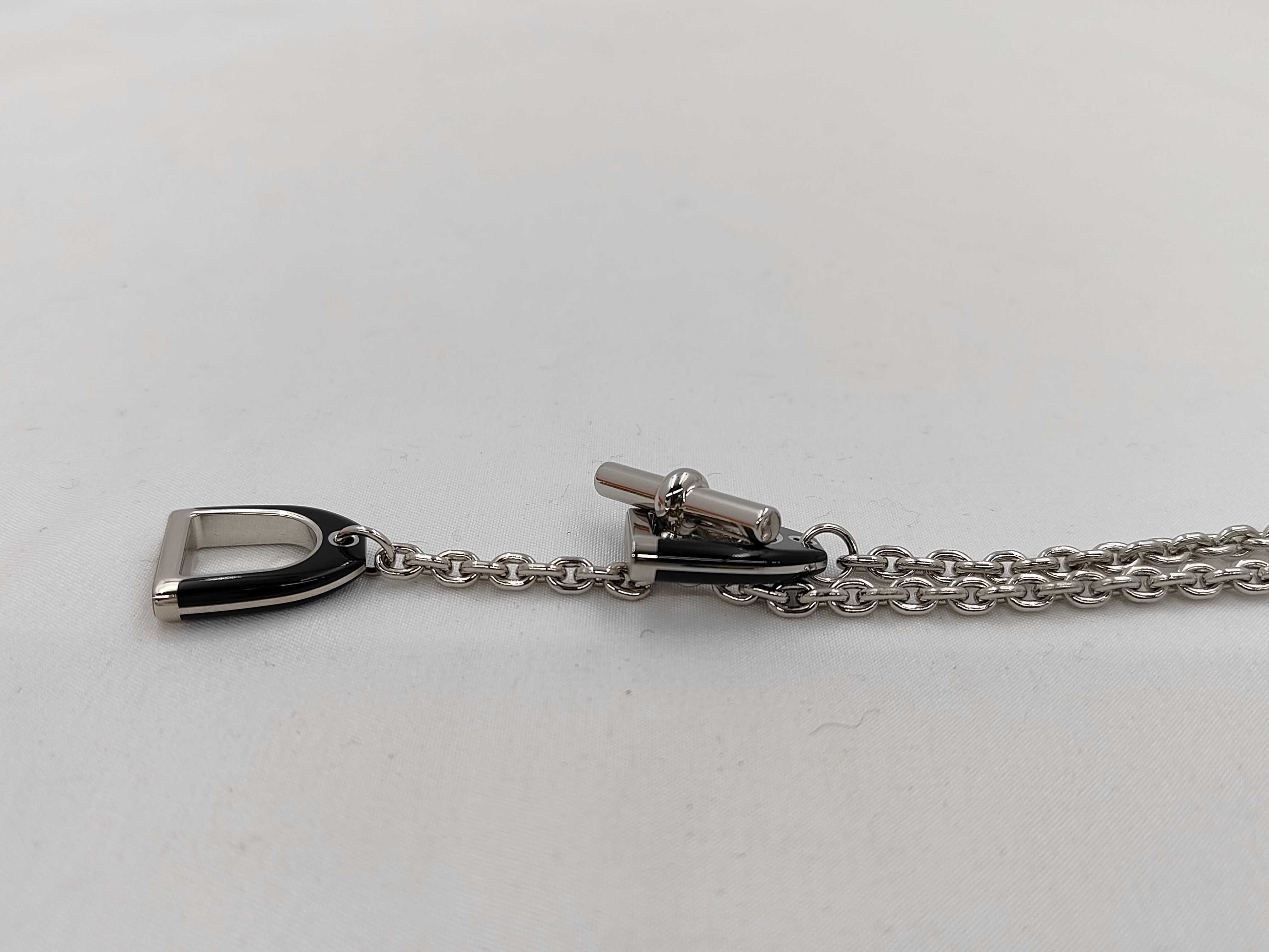 Necklace "Etrier" Black Silver Necklace — view 3
