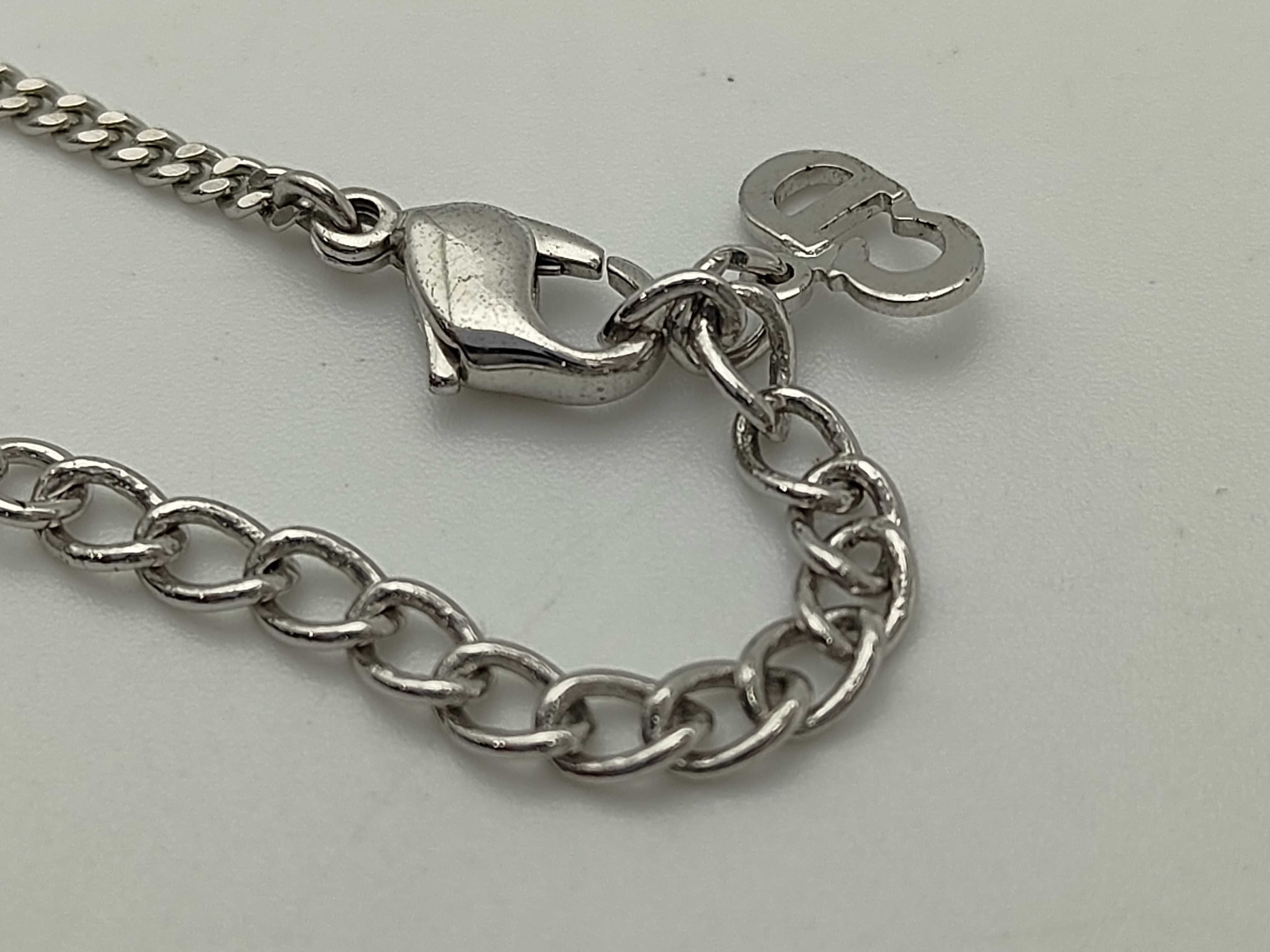 Christian Rhinestone Circle Logo Silver Necklace — view 4