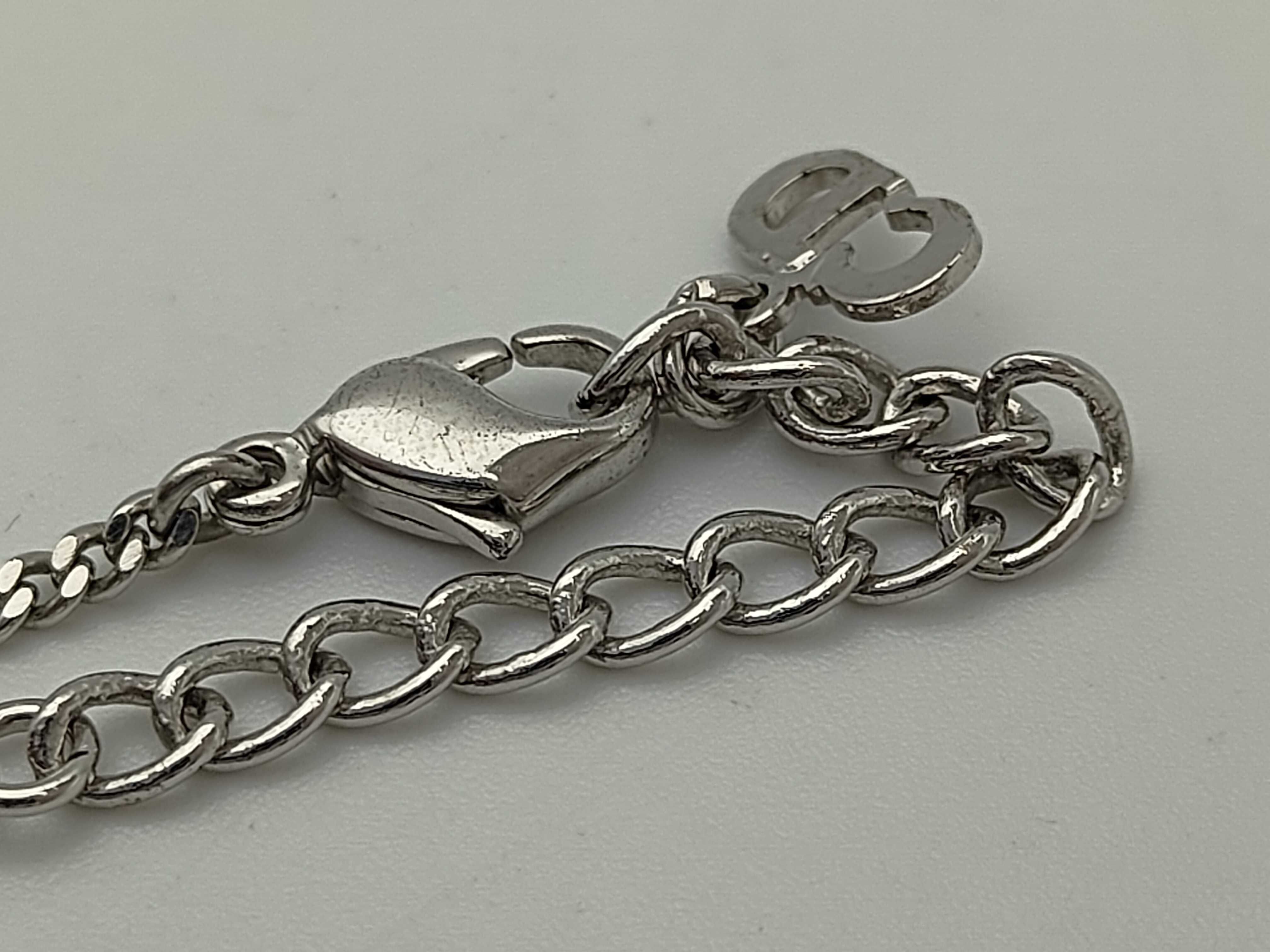 Christian Rhinestone Circle Logo Silver Necklace — view 7