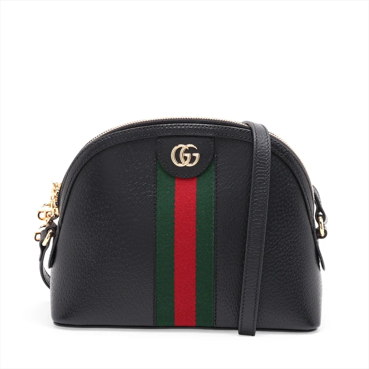 Ophidia Leather Shoulder Bag, Black, 719881 (Outlet)