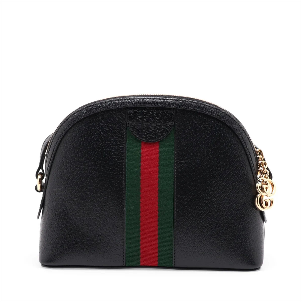 Ophidia Leather Shoulder Bag, Black, 719881 (Outlet) — view 2