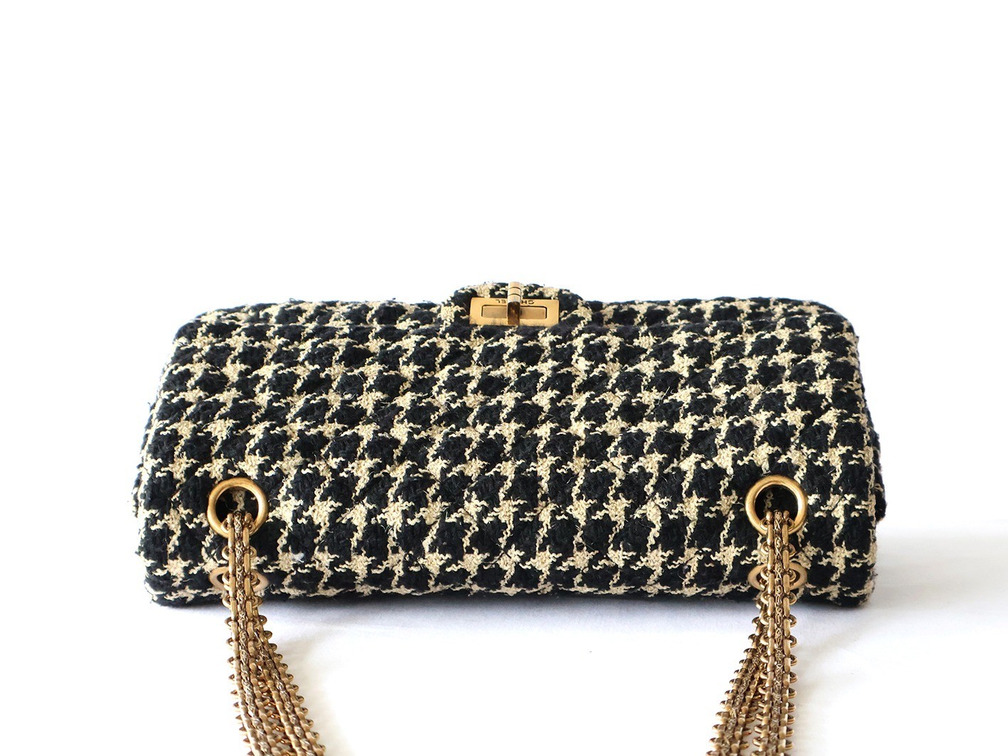 Tweed 25 Double Flap Double Chain Shoulder Bag — view 8