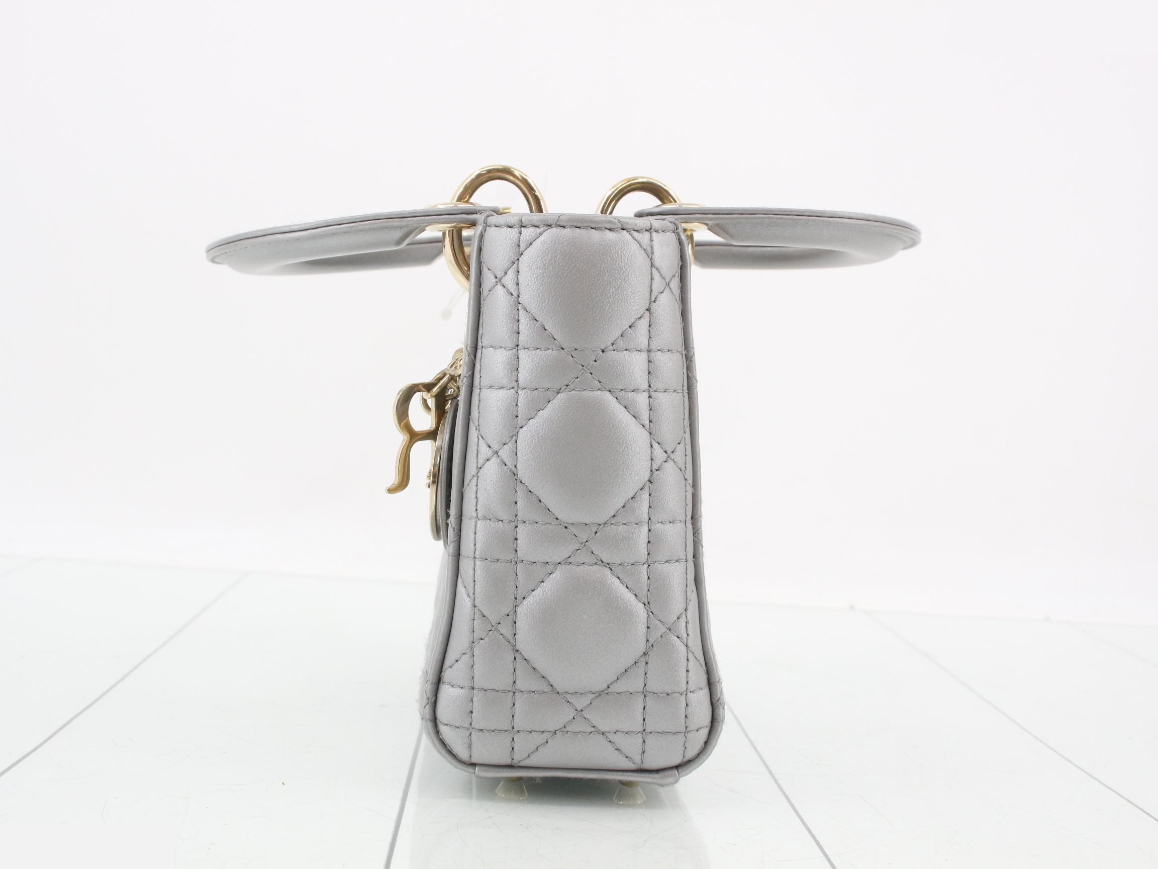 Lady Dior Canage Lamb 2-Way Handbag — view 3