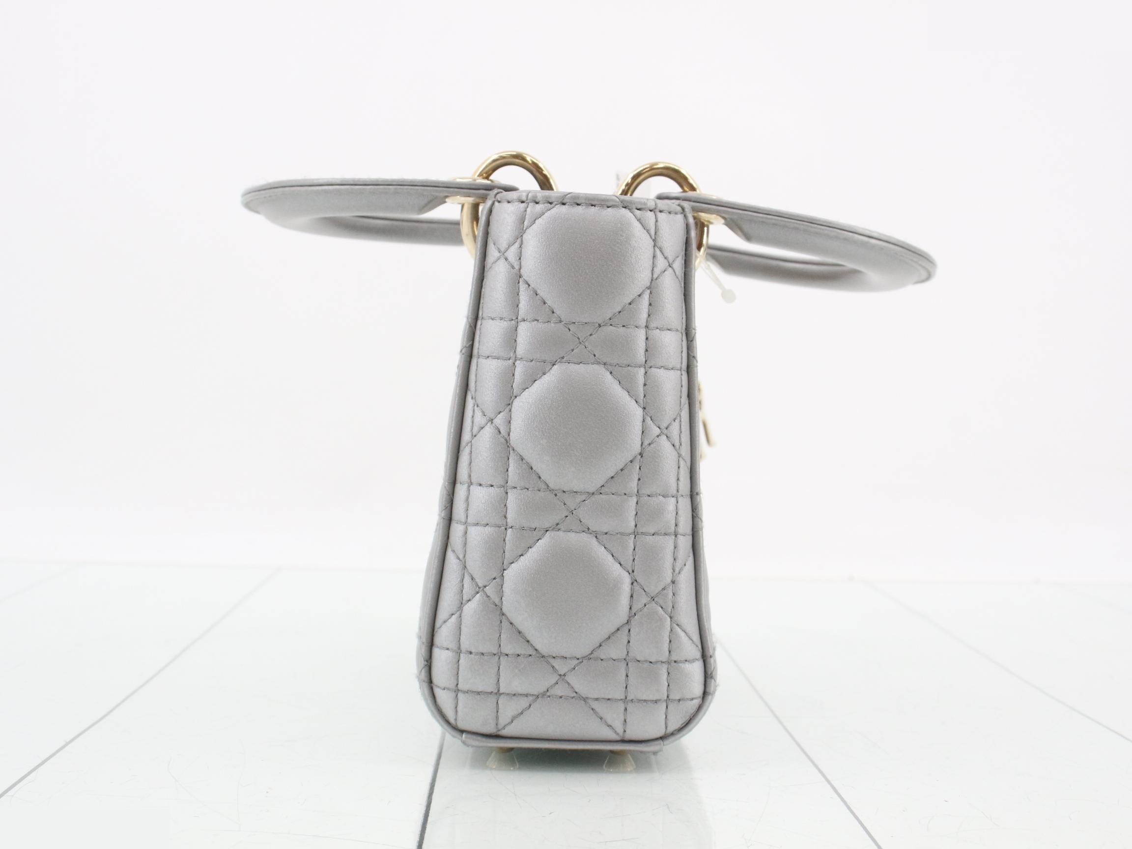 Lady Dior Canage Lamb 2-Way Handbag — view 4