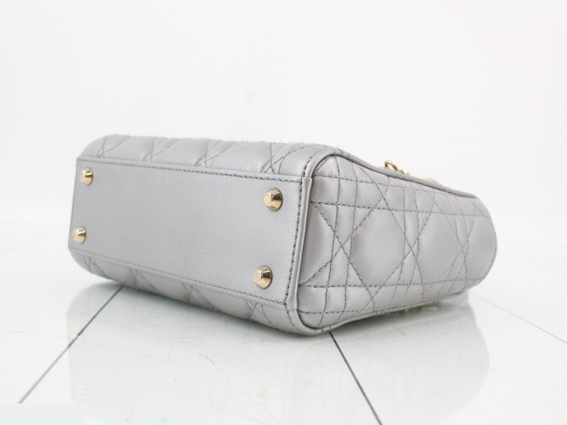 Lady Dior Canage Lamb 2-Way Handbag — view 6