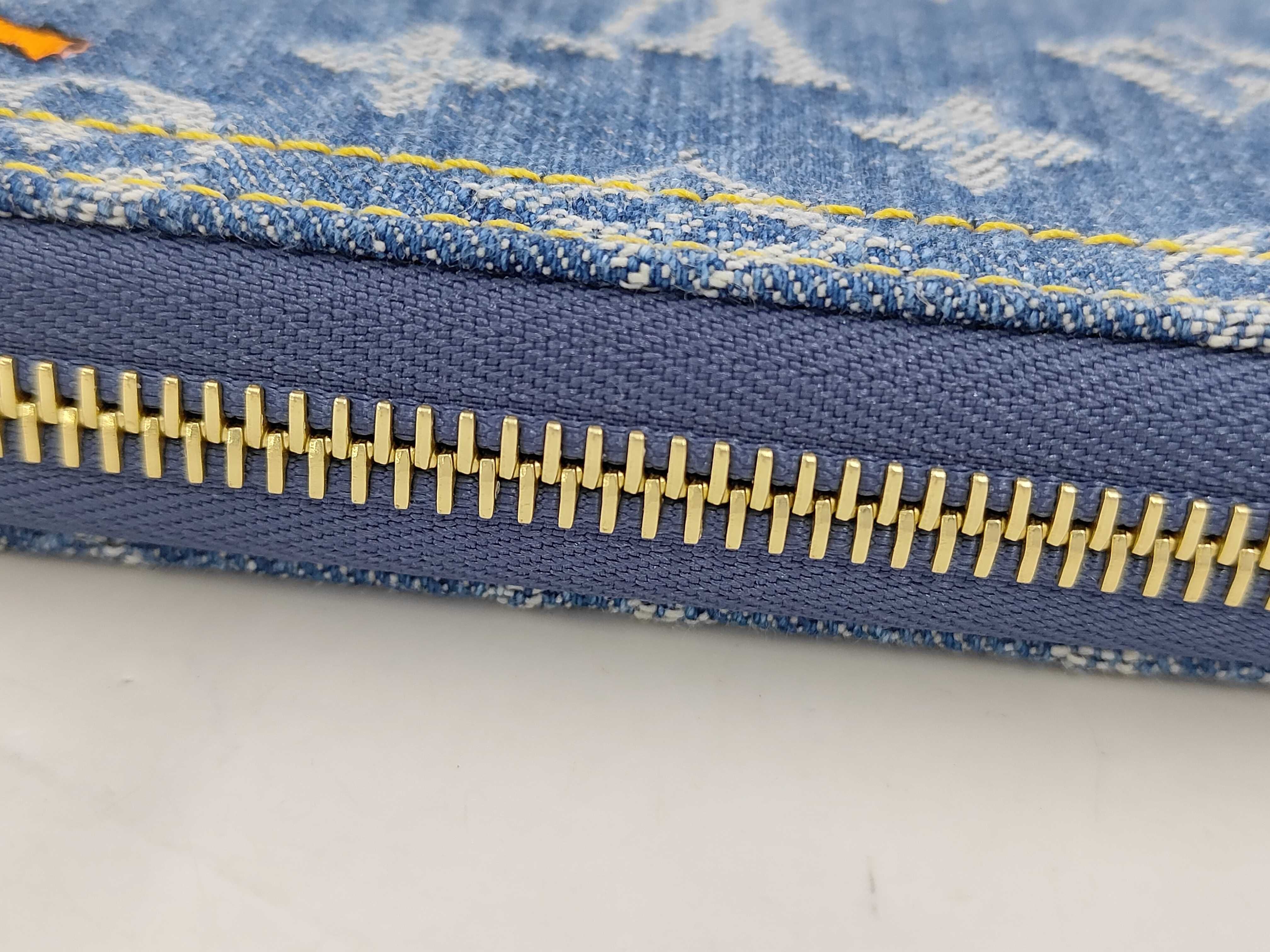 Monogram M23161 Takashi Murakami Denim Cherry Zippy Wallet — view 4