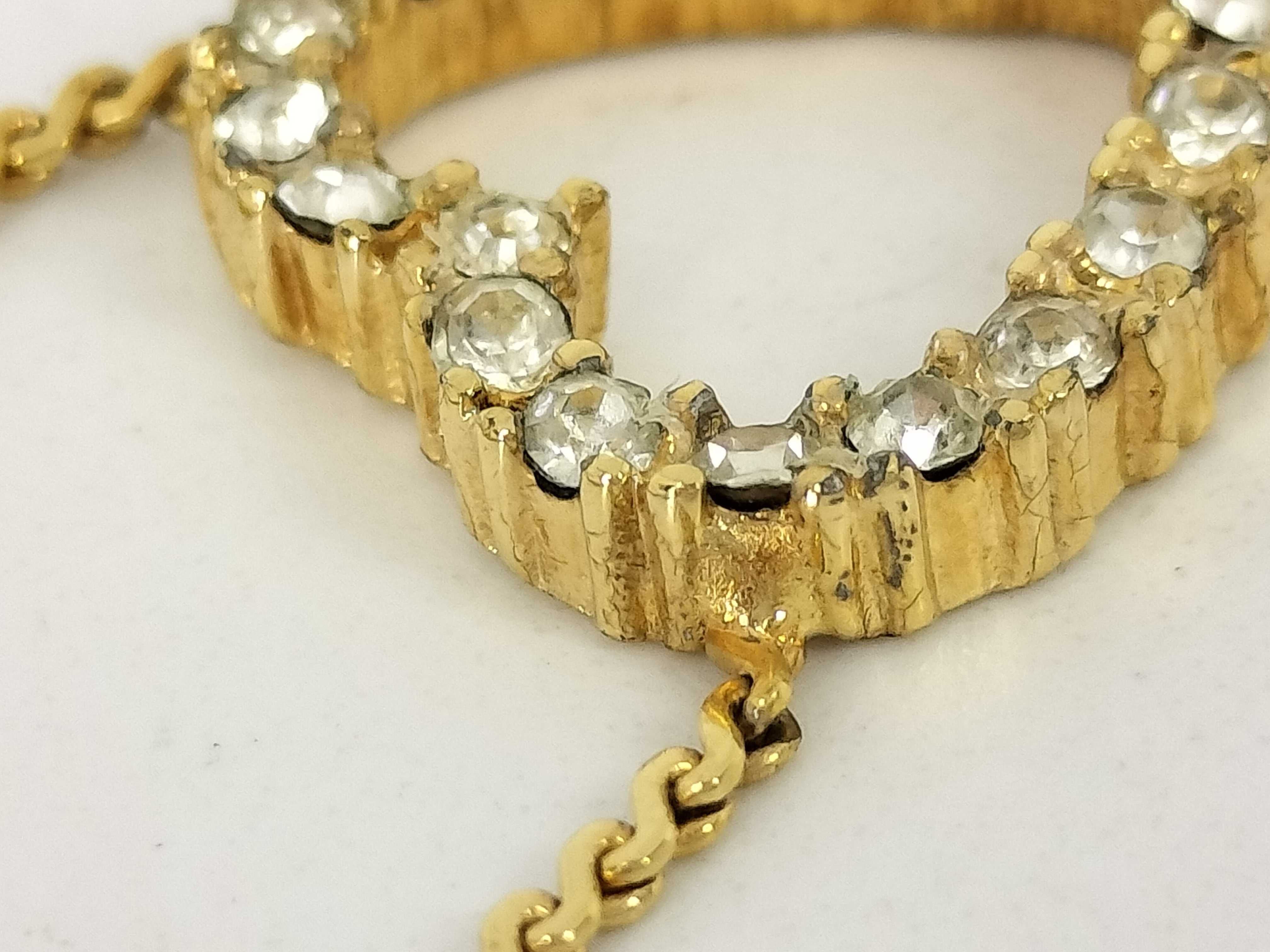 14-0826-1732 Dior rhinestone necklace, undamaged, 6,000 yen. — view 9