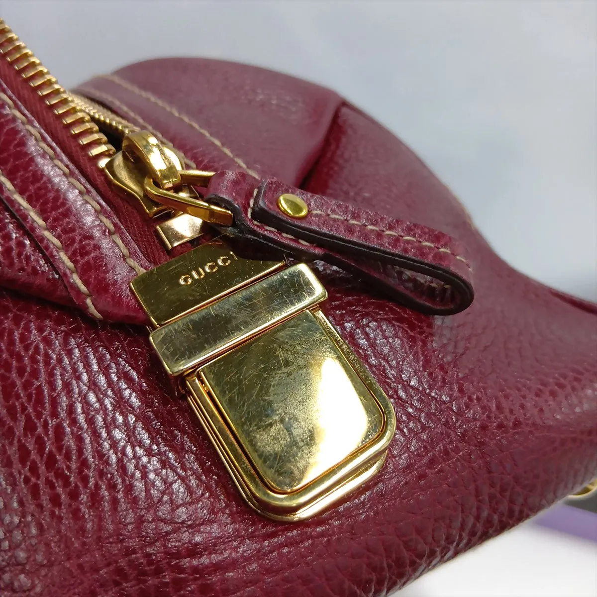 Hysteria Leather Handbag, Bordeaux, 186235 — view 14