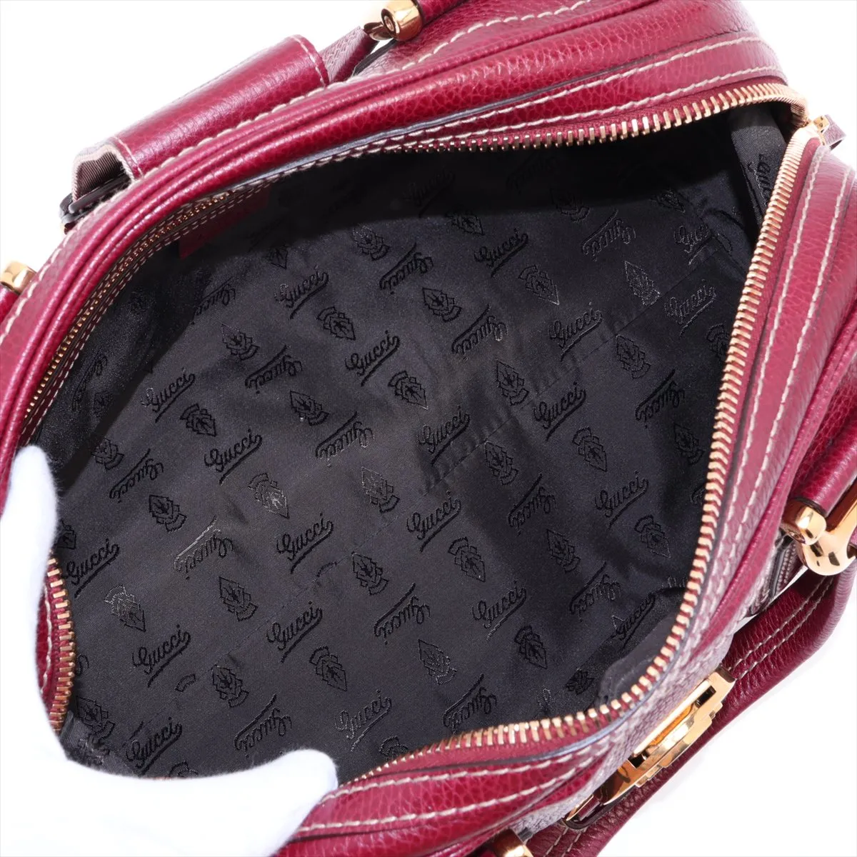 Hysteria Leather Handbag, Bordeaux, 186235 — view 7