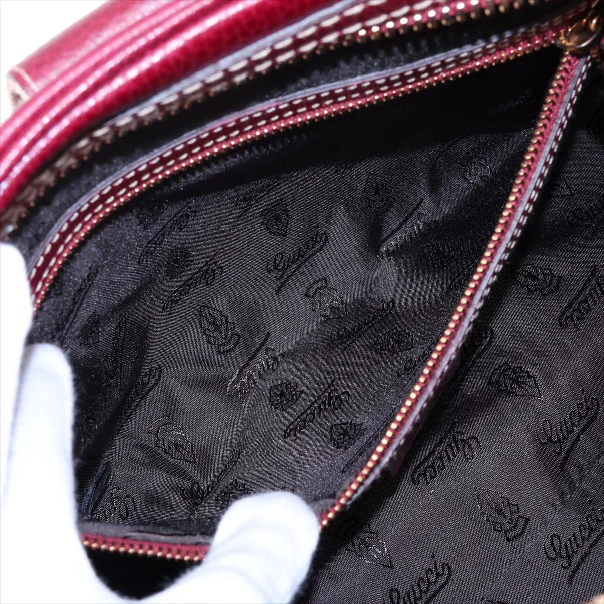 Hysteria Leather Handbag, Bordeaux, 186235 — view 8