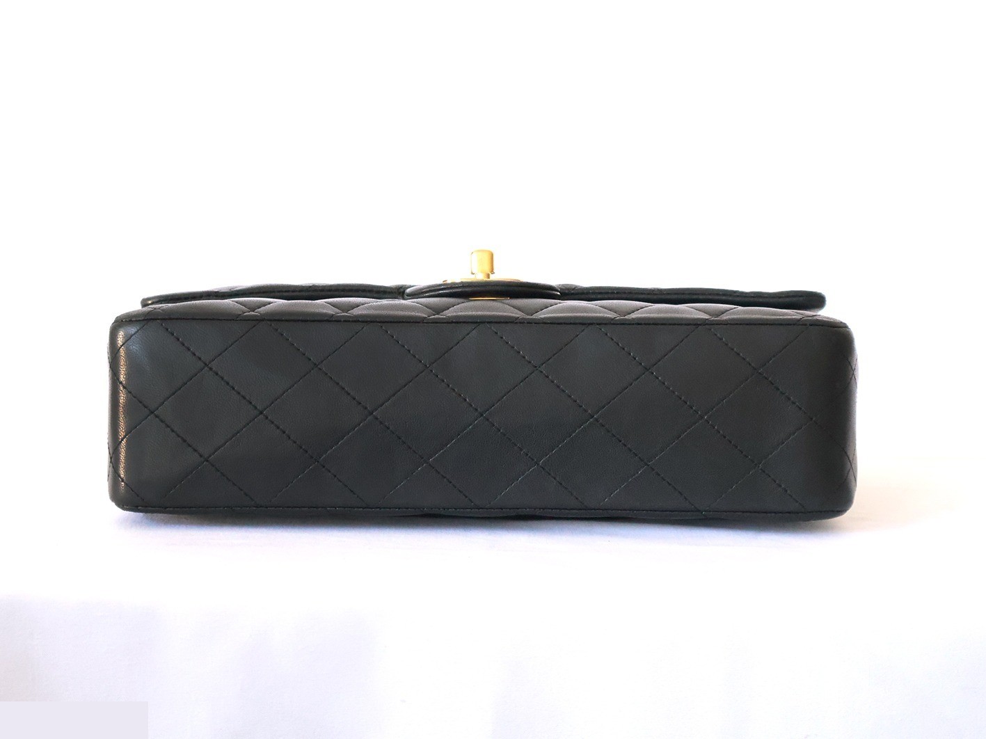 Matelassé 25 Lambskin Double Flap Double Chain Shoulder Bag, Black — view 5
