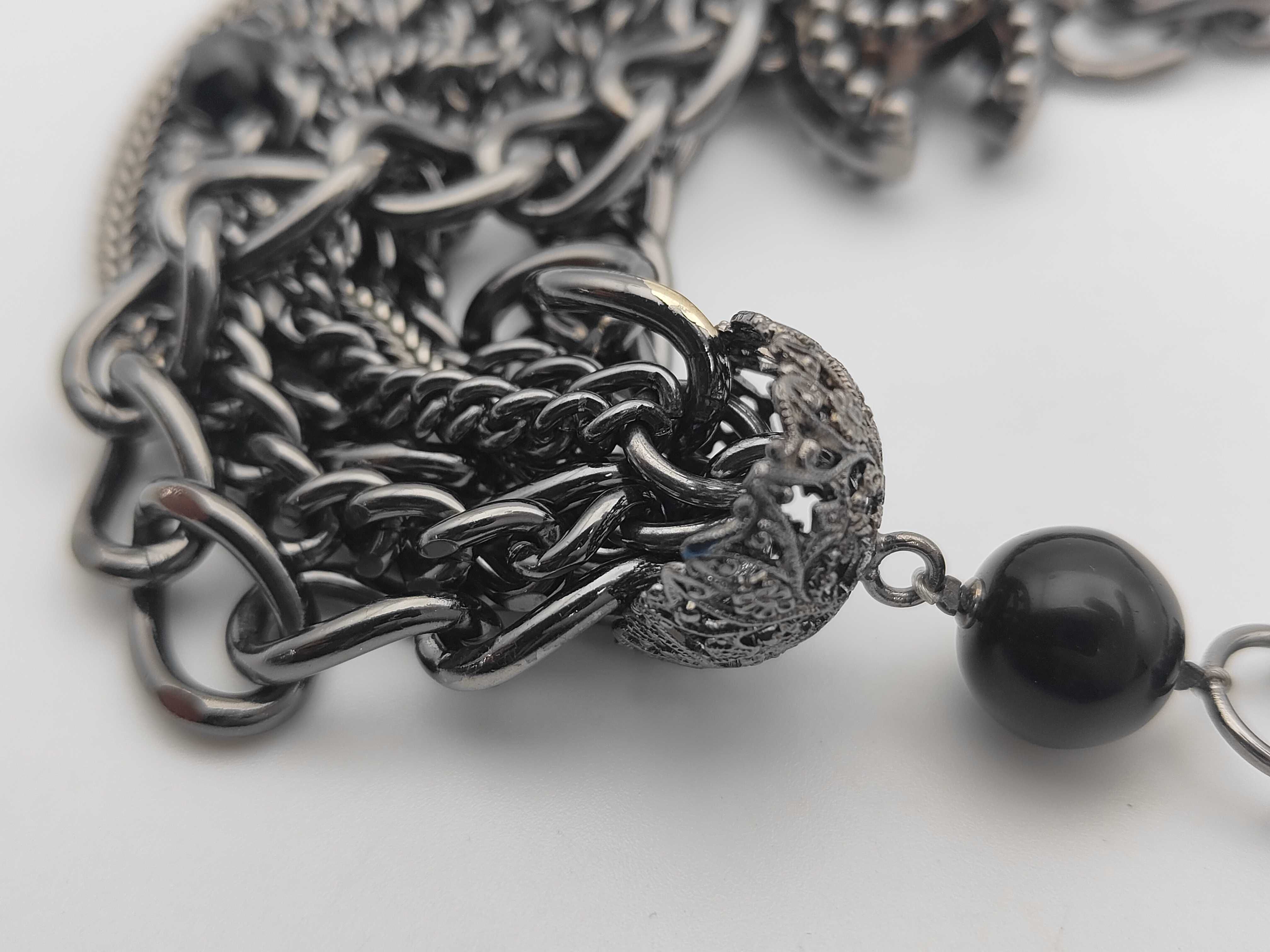 necklace black metal here mark necklace — view 4