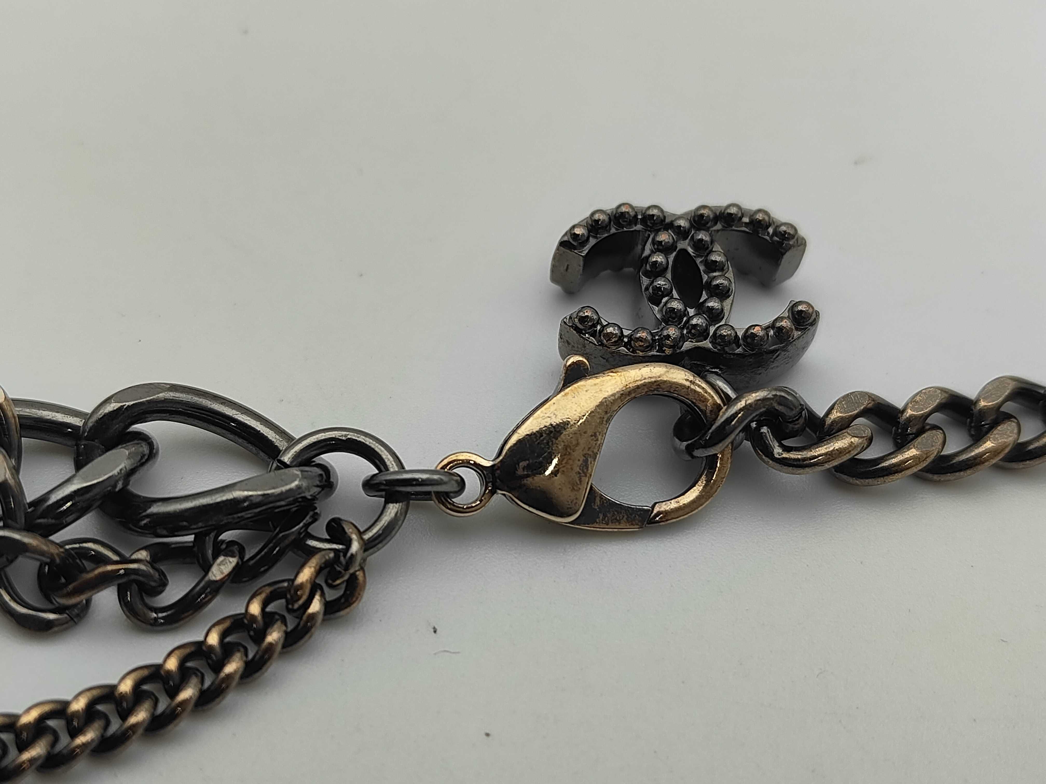 necklace black metal here mark necklace — view 6
