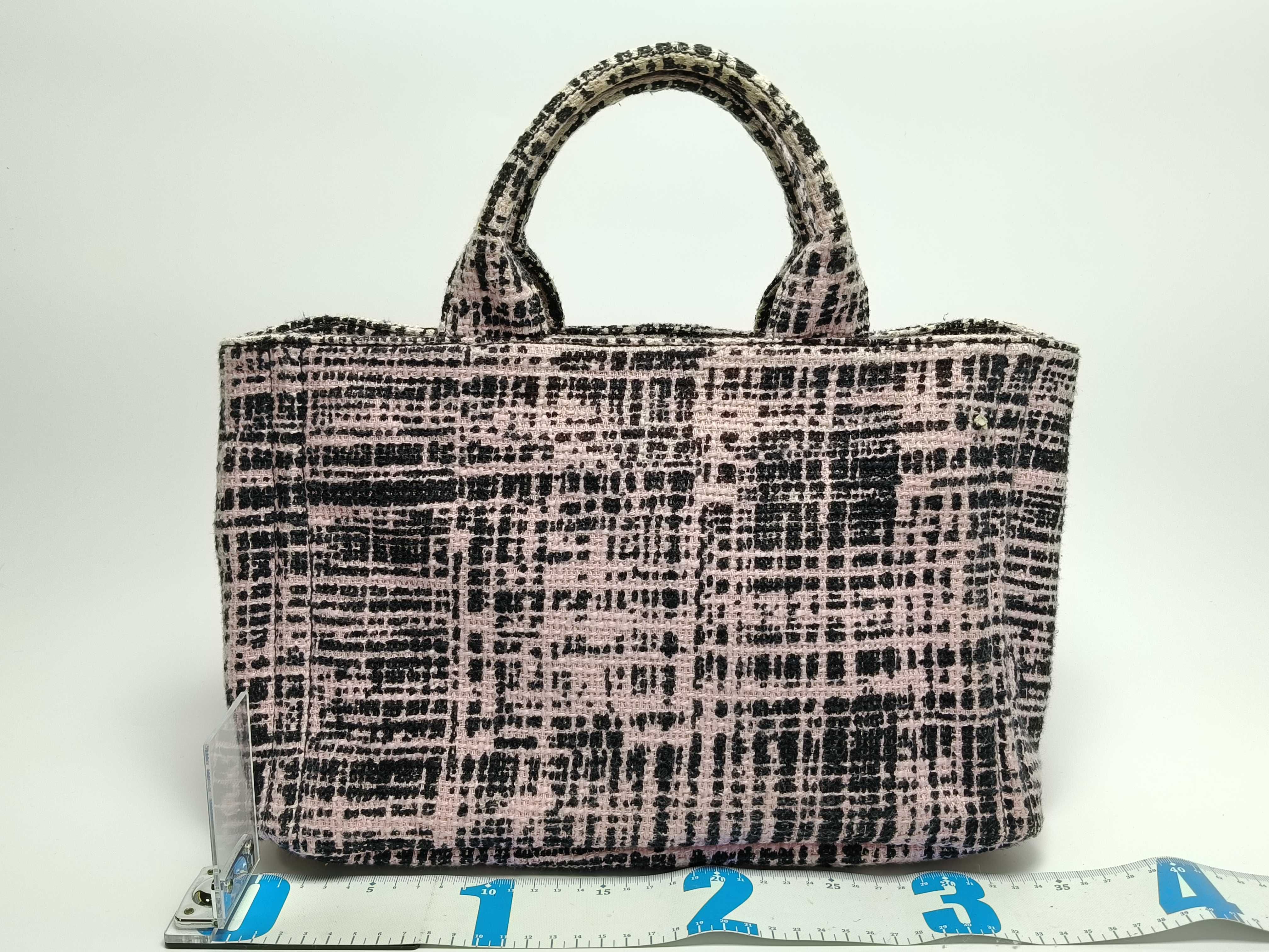 DU- Canapa Tweed Tote Bag Pink BN1877 Tote Bag — view 2