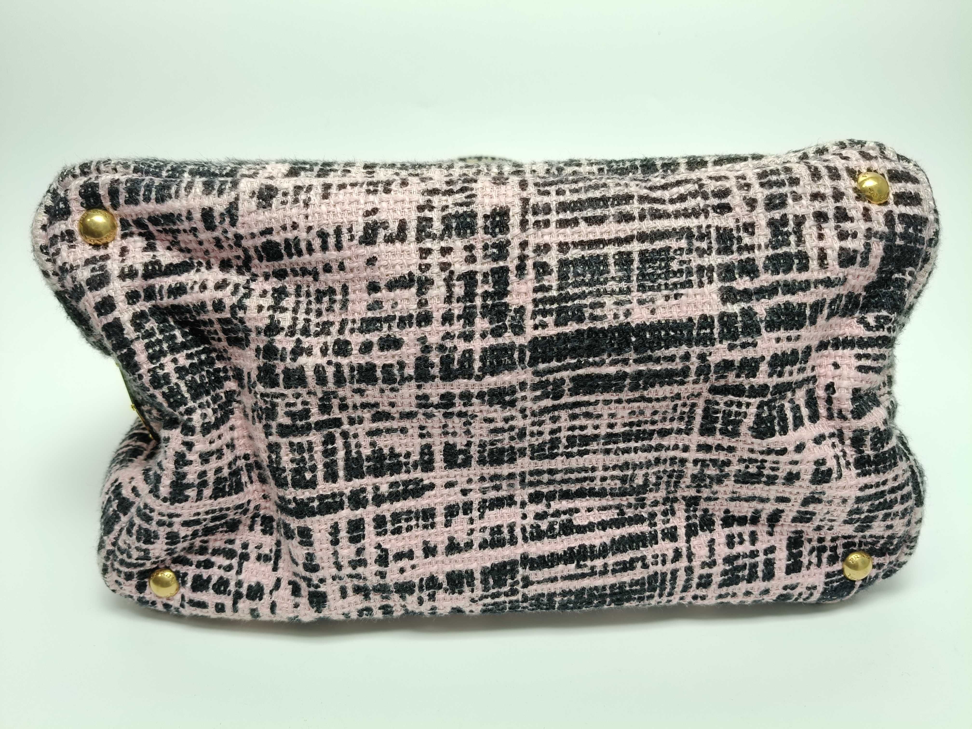 DU- Canapa Tweed Tote Bag Pink BN1877 Tote Bag — view 7