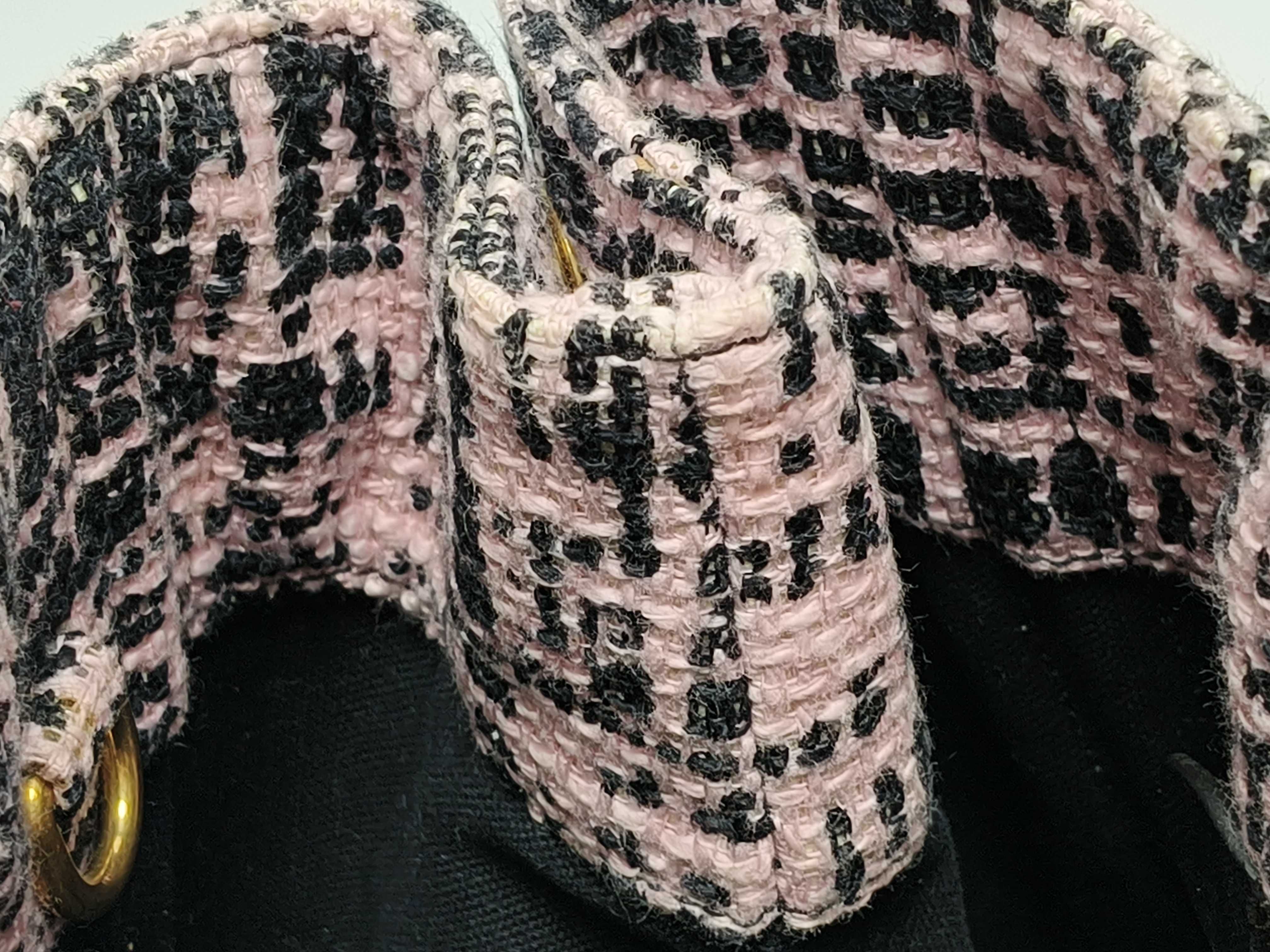 DU- Canapa Tweed Tote Bag Pink BN1877 Tote Bag — view 8