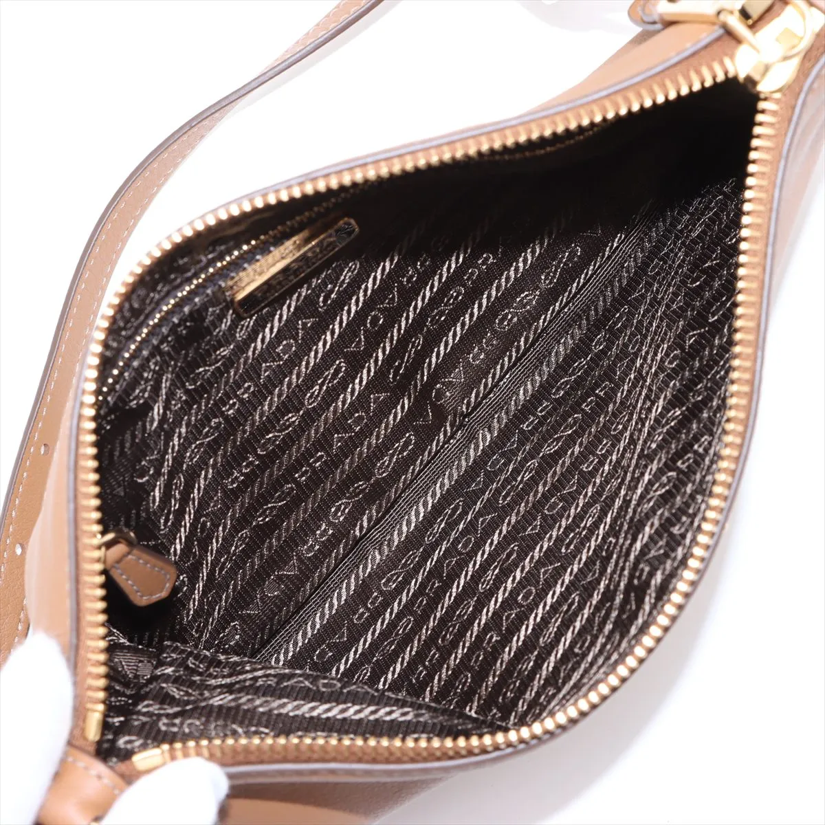 Soft Grain Leather Shoulder Bag Brown 1BC238 — view 6