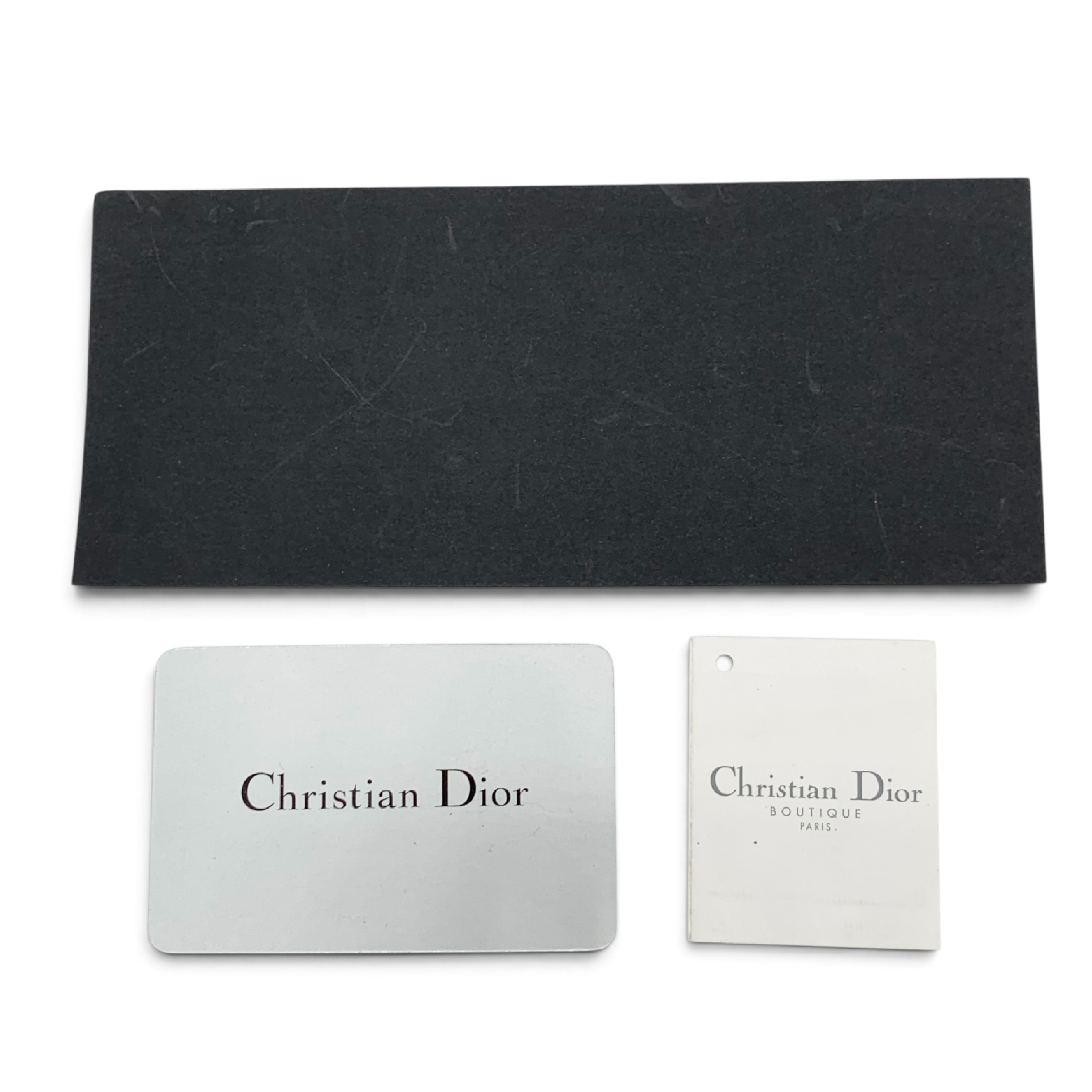Christian Canvas Logo Plate Long Wallet, Black, with Box — view 15