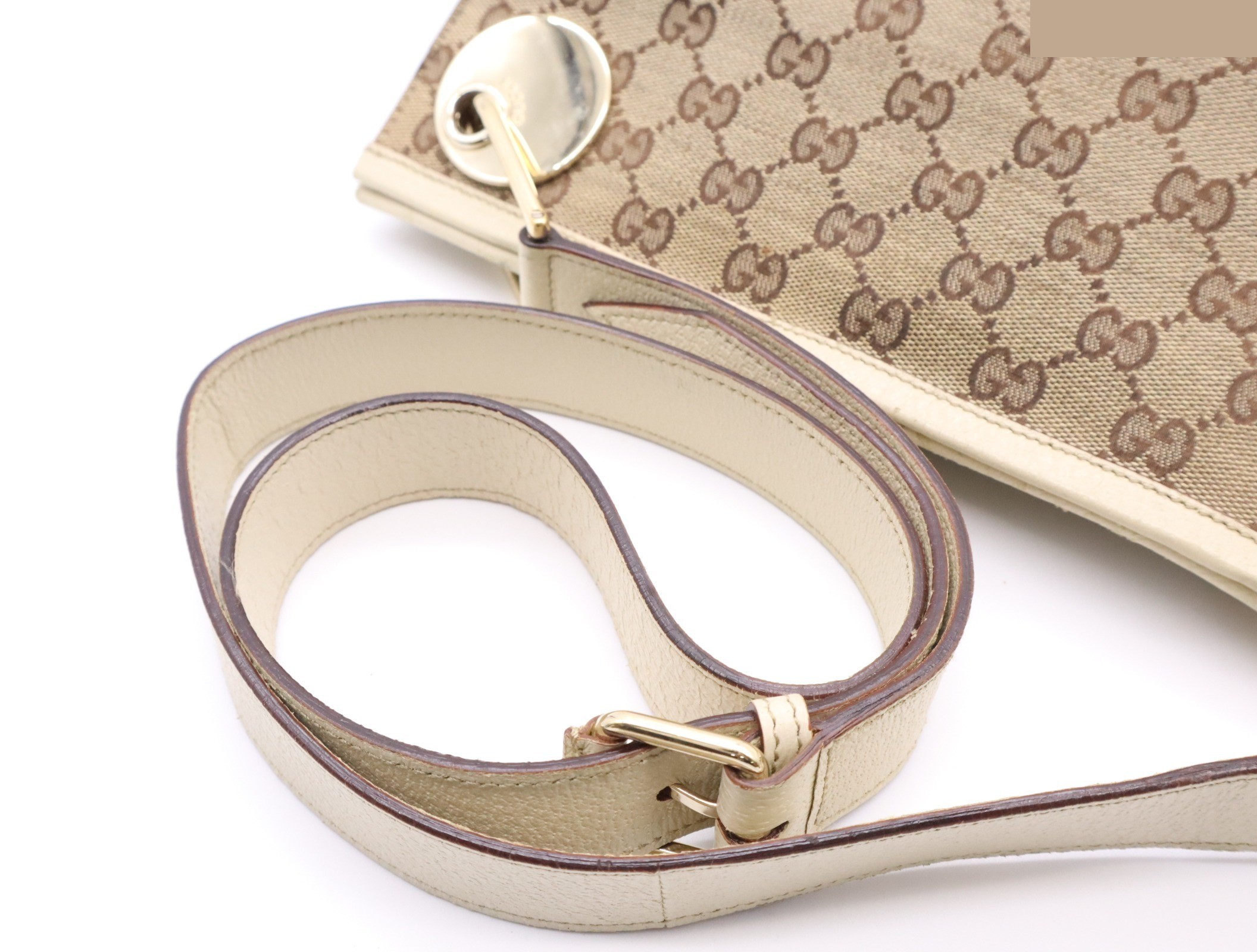 Shoulder bag, ivory, silver hardware — view 6