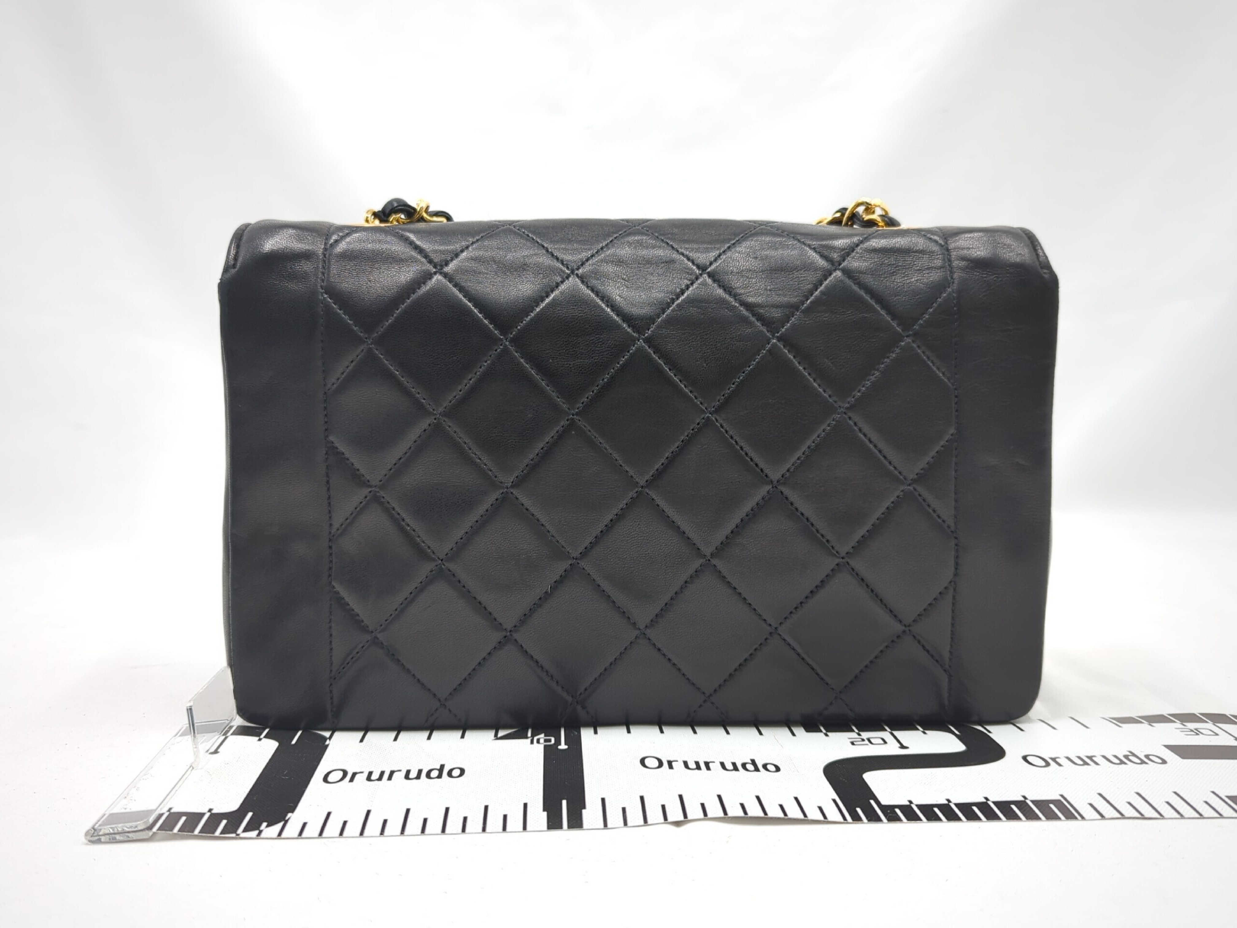 Lambskin Diana 25 Black Gold Hardware Serial Number 1 Shoulder Bag — view 2