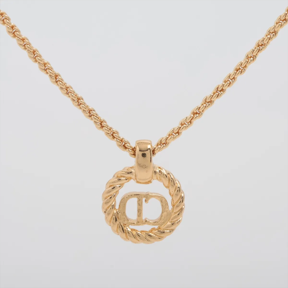 CD logo necklace, GP gold, with — view 2