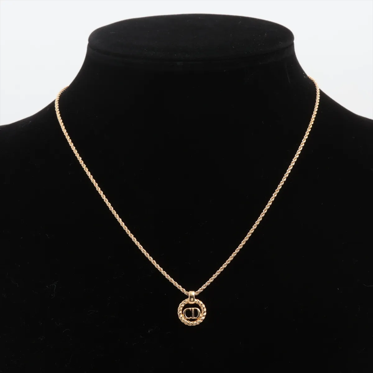 CD logo necklace, GP gold, with — view 5